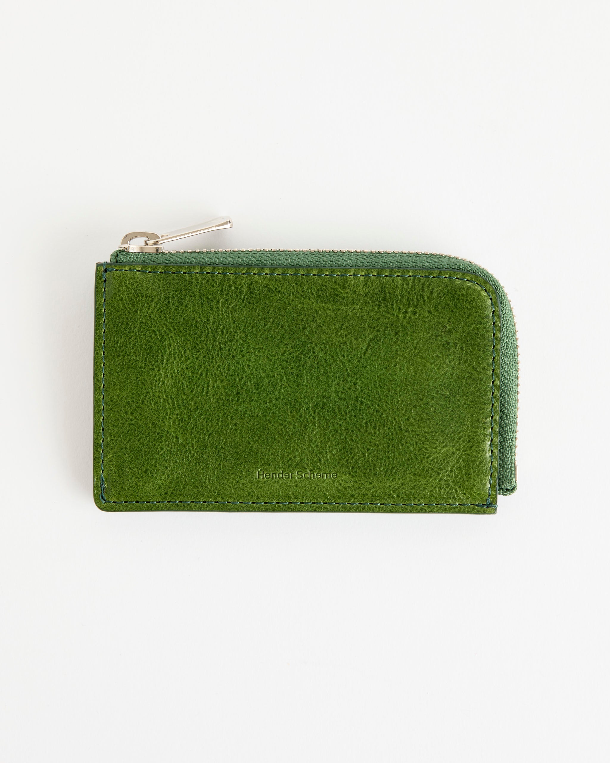 L Zip Wallet in Lime Green