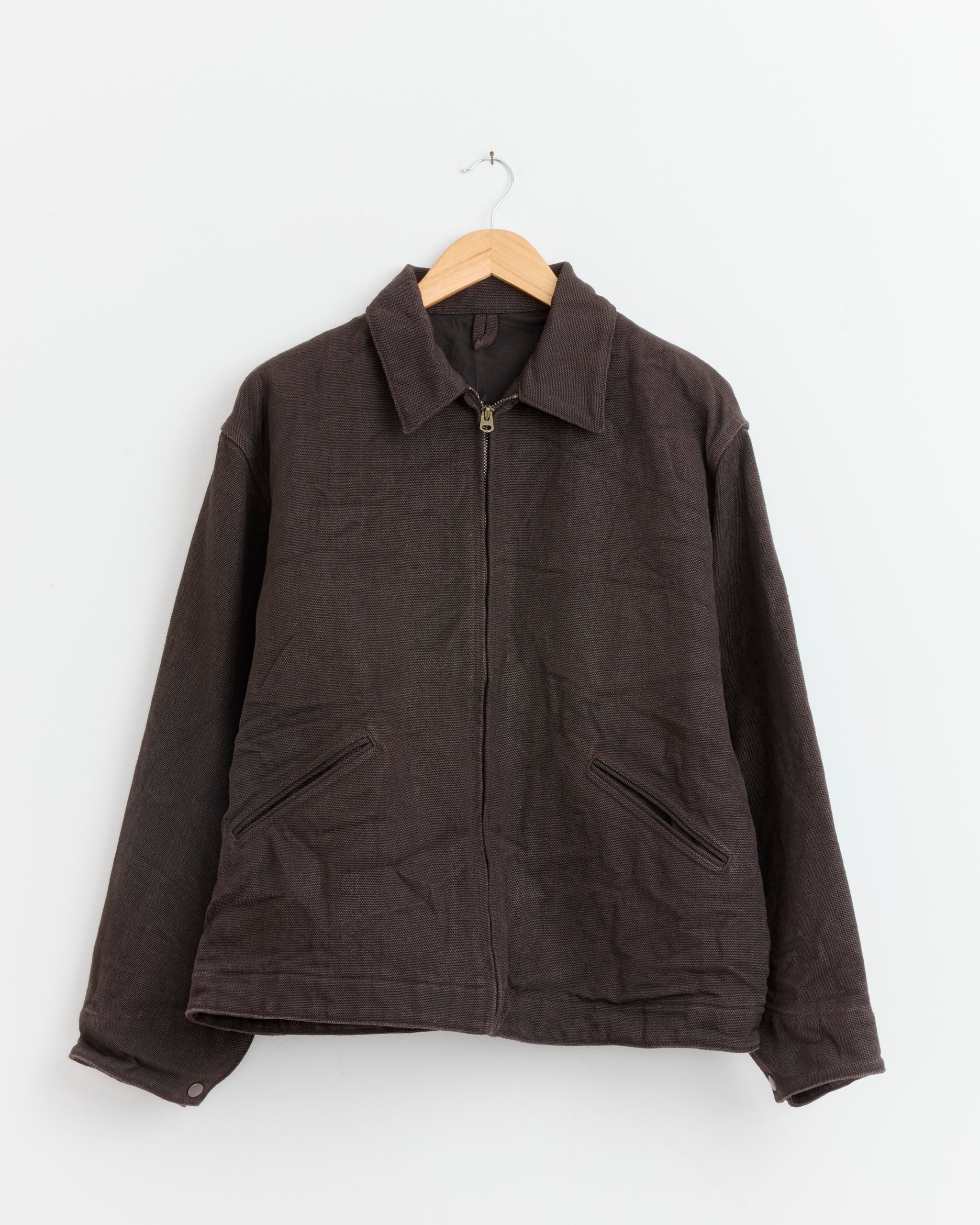ジャケット・アウター 26SS COMOLI HEMP DUCK ZIP SHORT JACKET Hemp Duck Zip Short Jacket in Brown