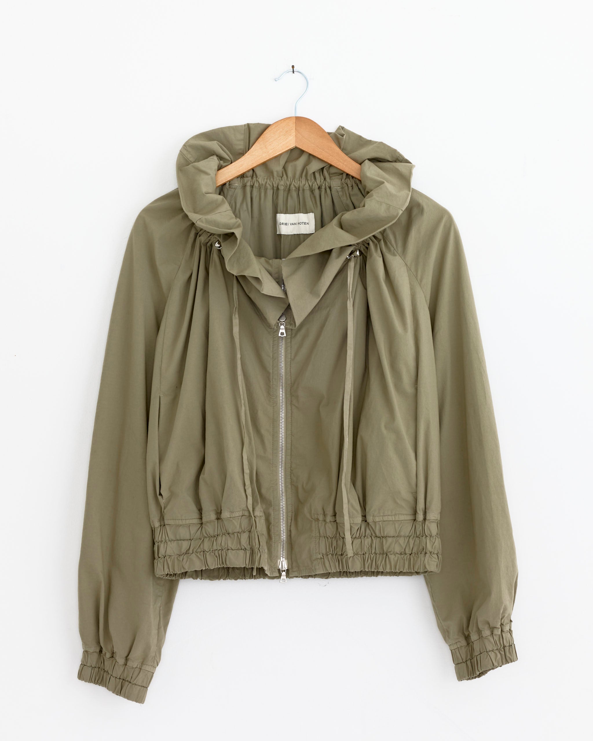 Ruffle Jacket in Cement