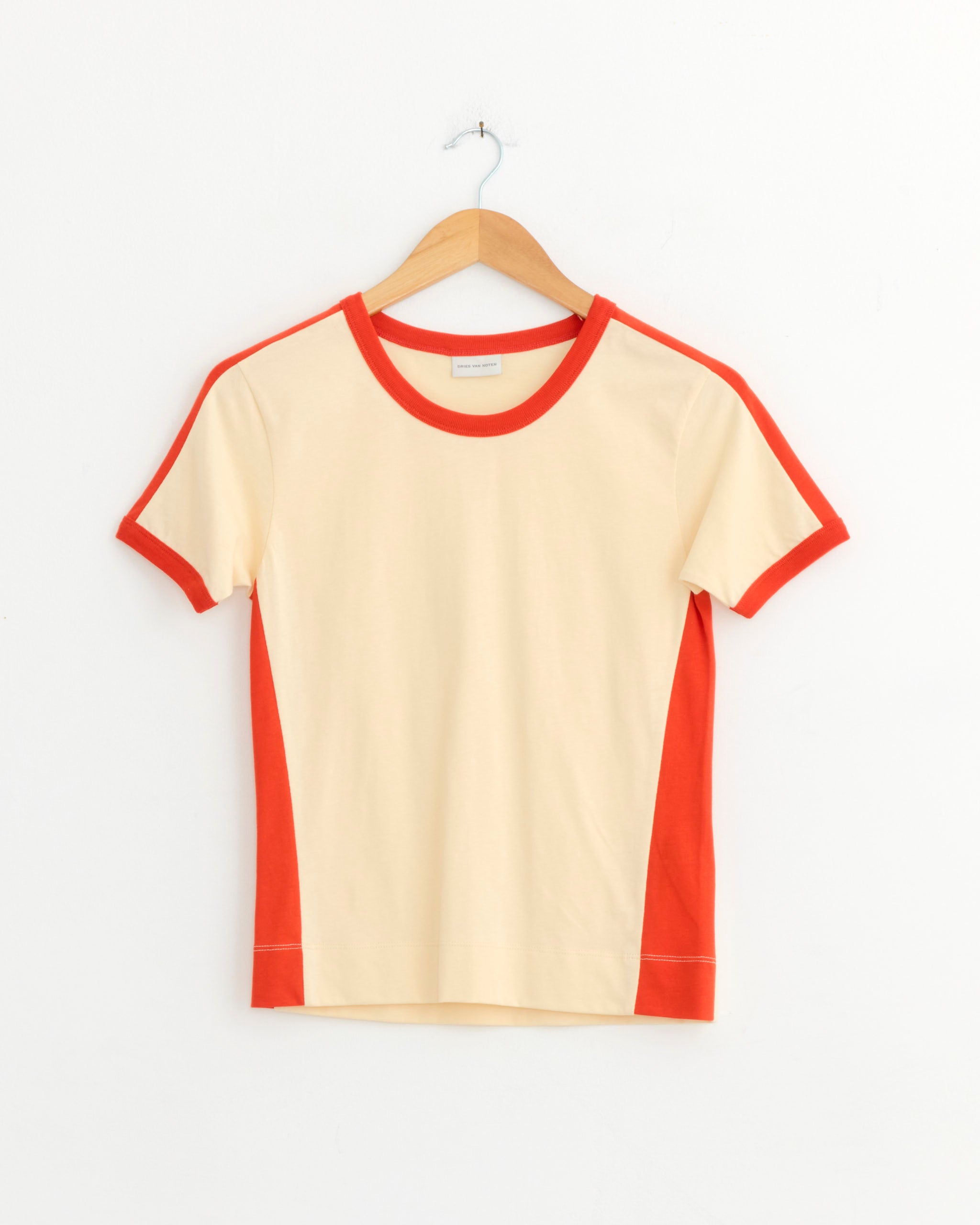 Contrast T-Shirt in Ivory