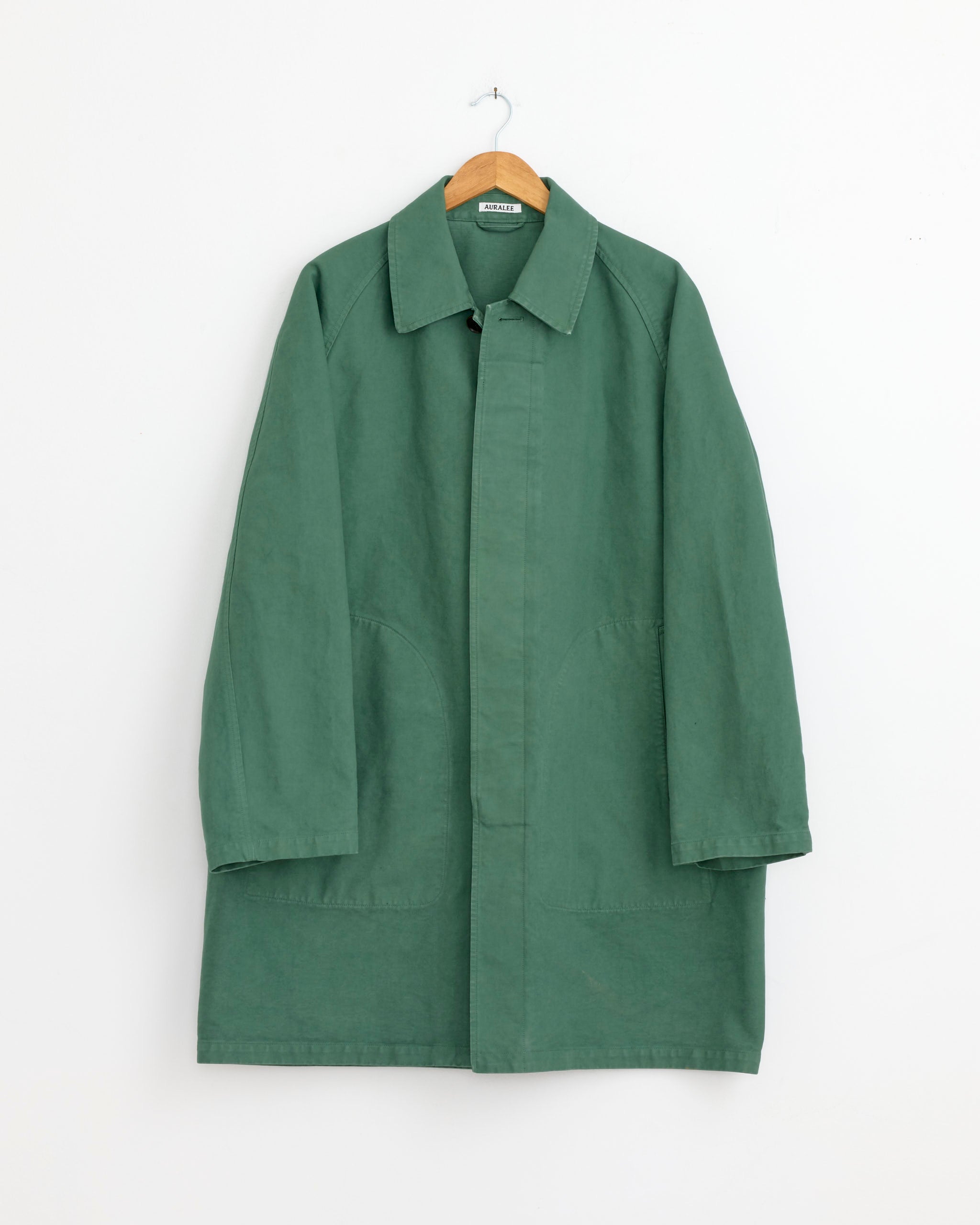 Garment Dyed Short Coat in Forest Green