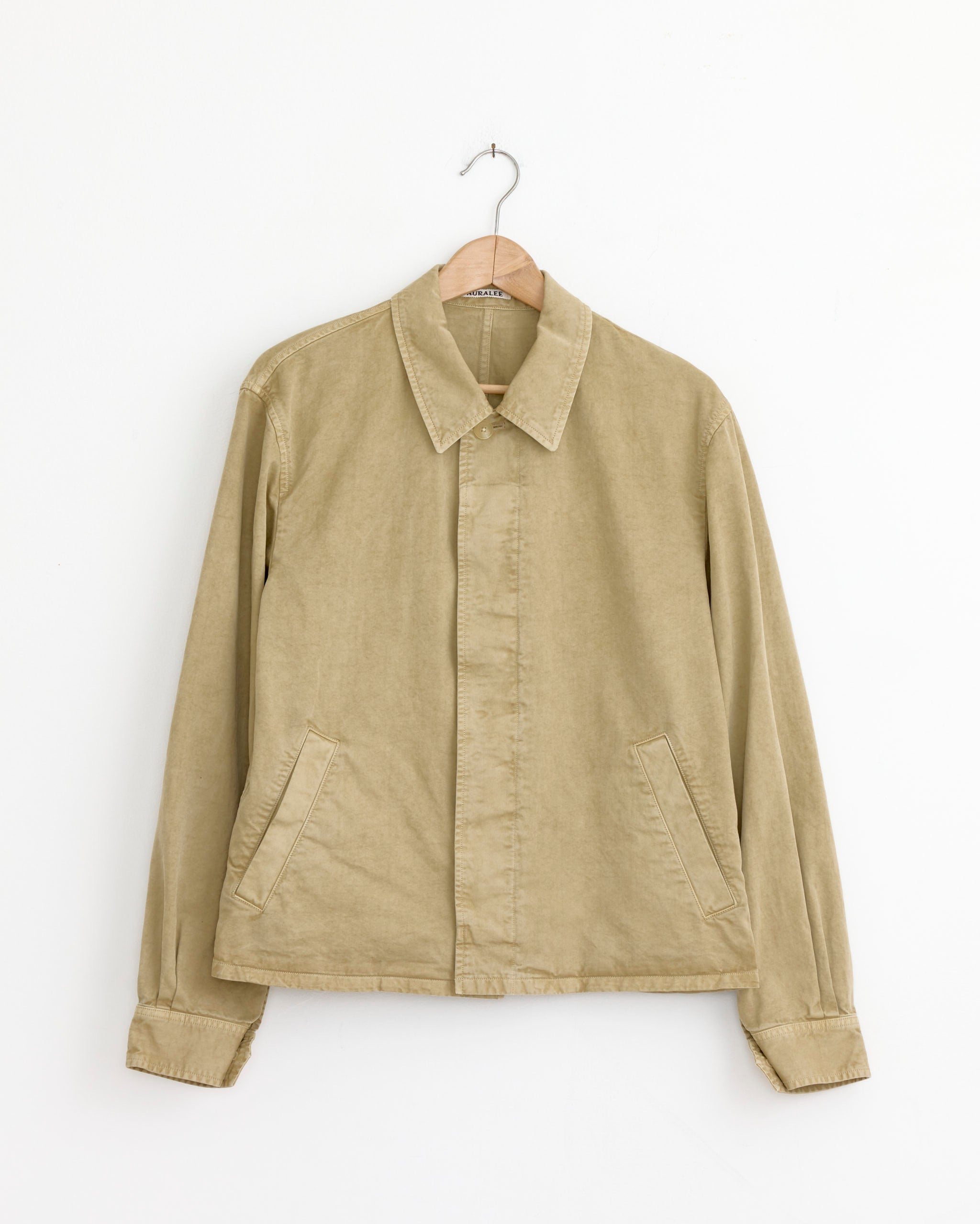 【AURALEE】GARMENT-DYED CHINO BLOUSON Garment Dyed Light Chino Blouson in Beige