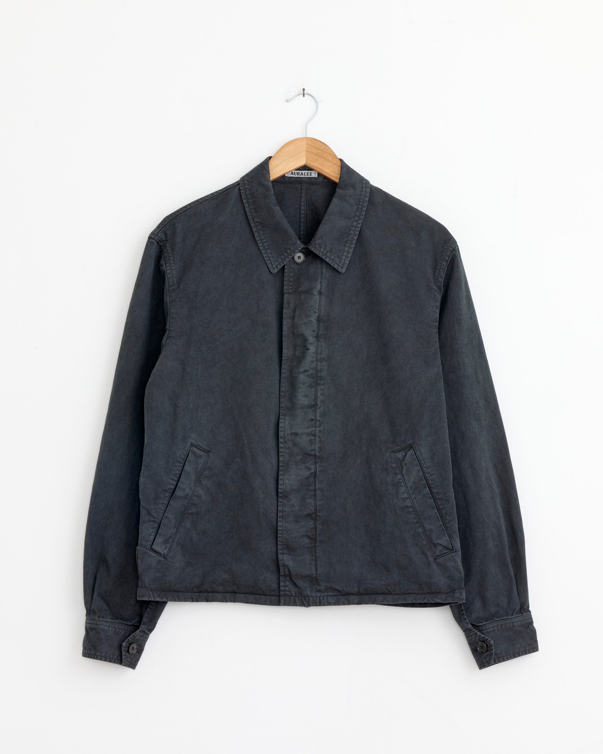 Garment Dyed Light Chino Blouson in Black