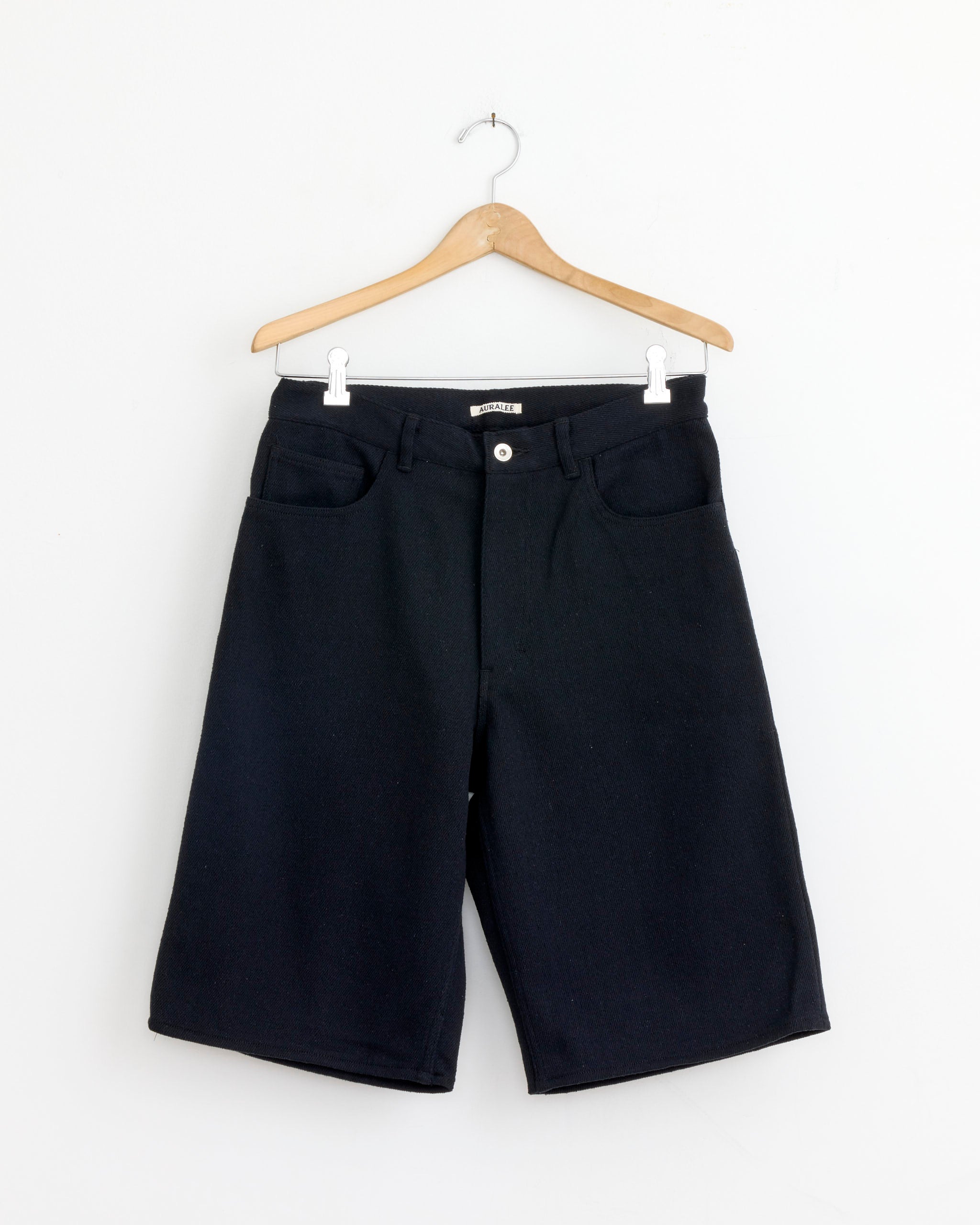 Silk Nep Denim 5 Pocket Short in Black