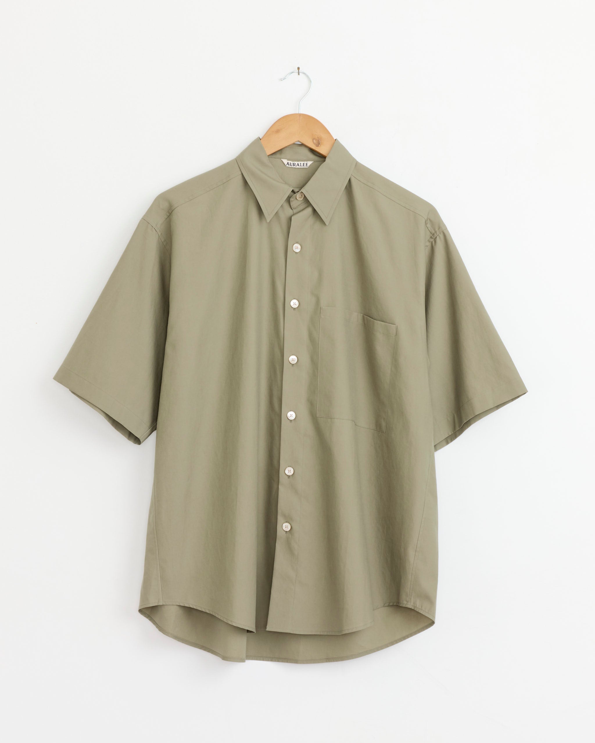 トップス AURALEE WASHED FINX TWILL BIG SHIRTS 3 Washed Finx Twill Big Shirt in Olive