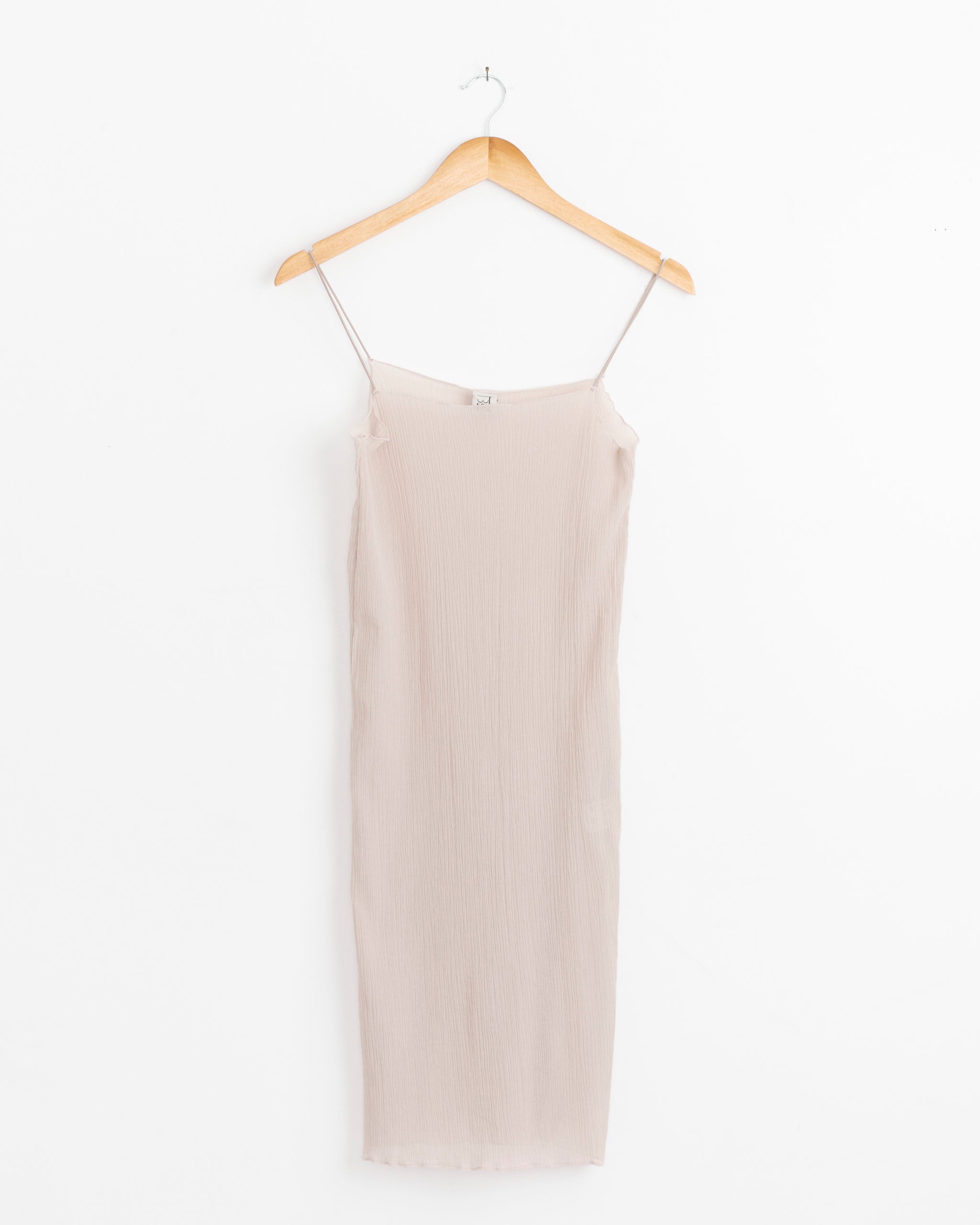 beige slit dress Sti Slip Dress in Sylva Beige
