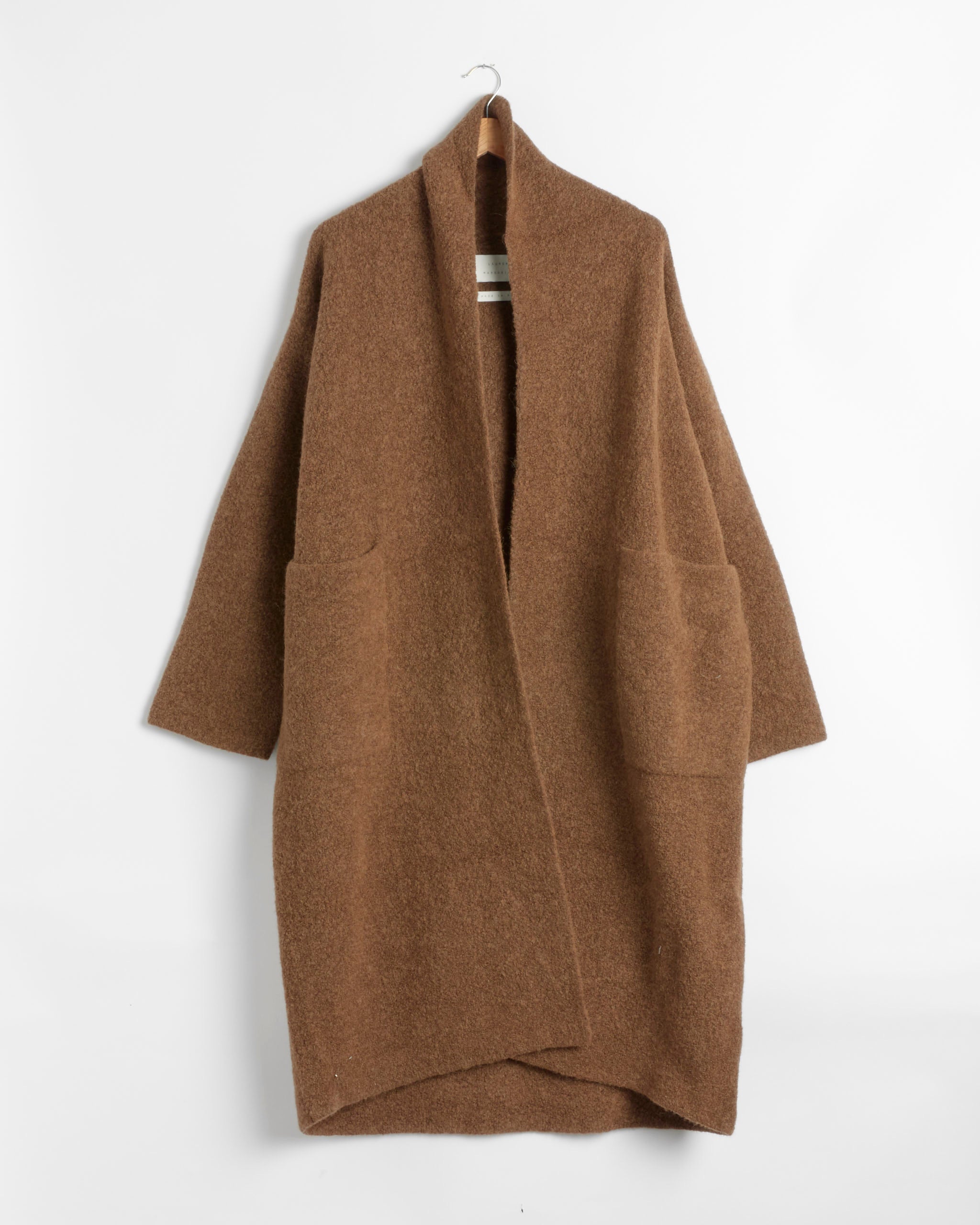 Double Face Long Coat in Rust