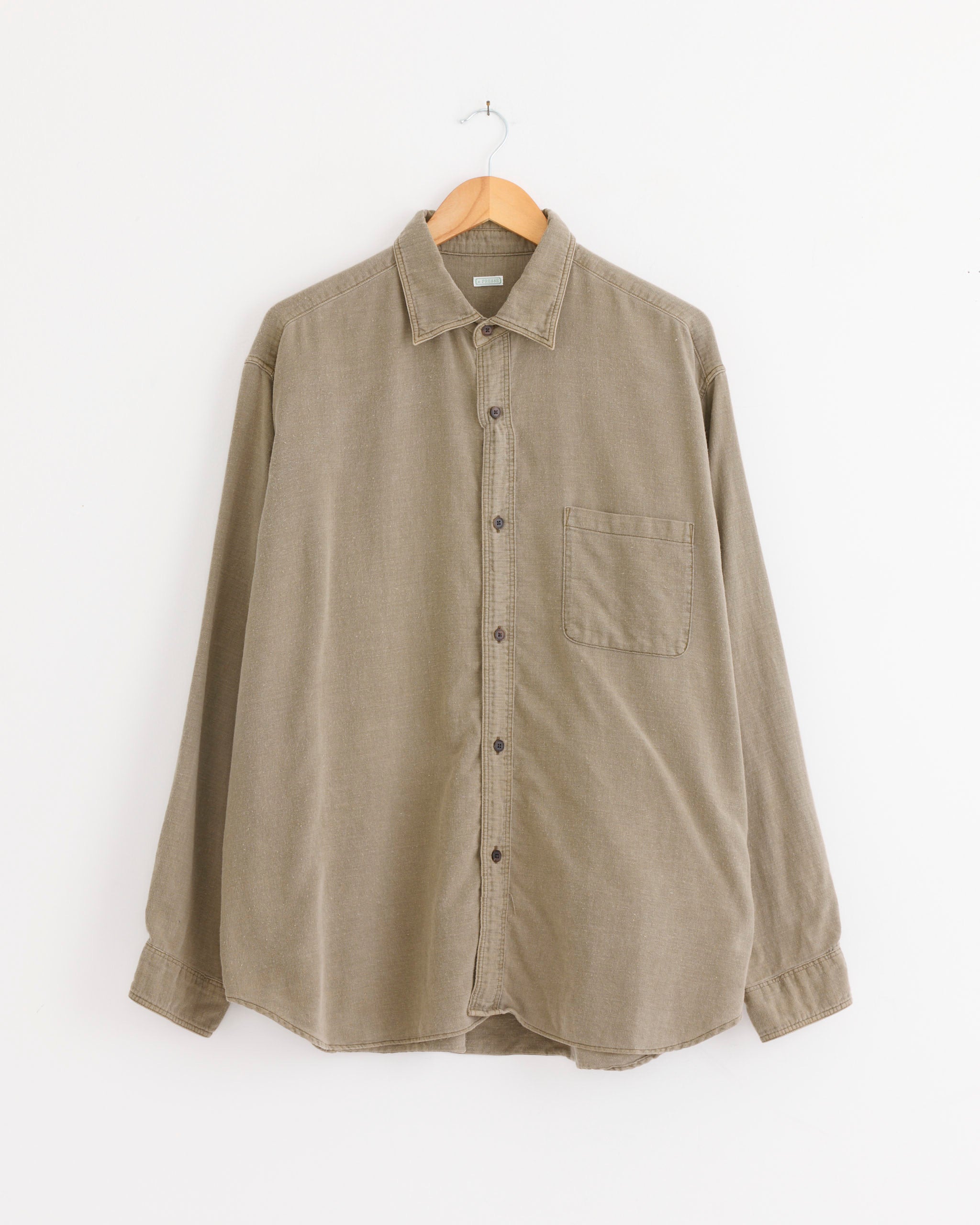 トップス A.PRESSE Vintage Cotton Moleskin Shirt Vintage Cotton Moleskin Shirt in Khaki
