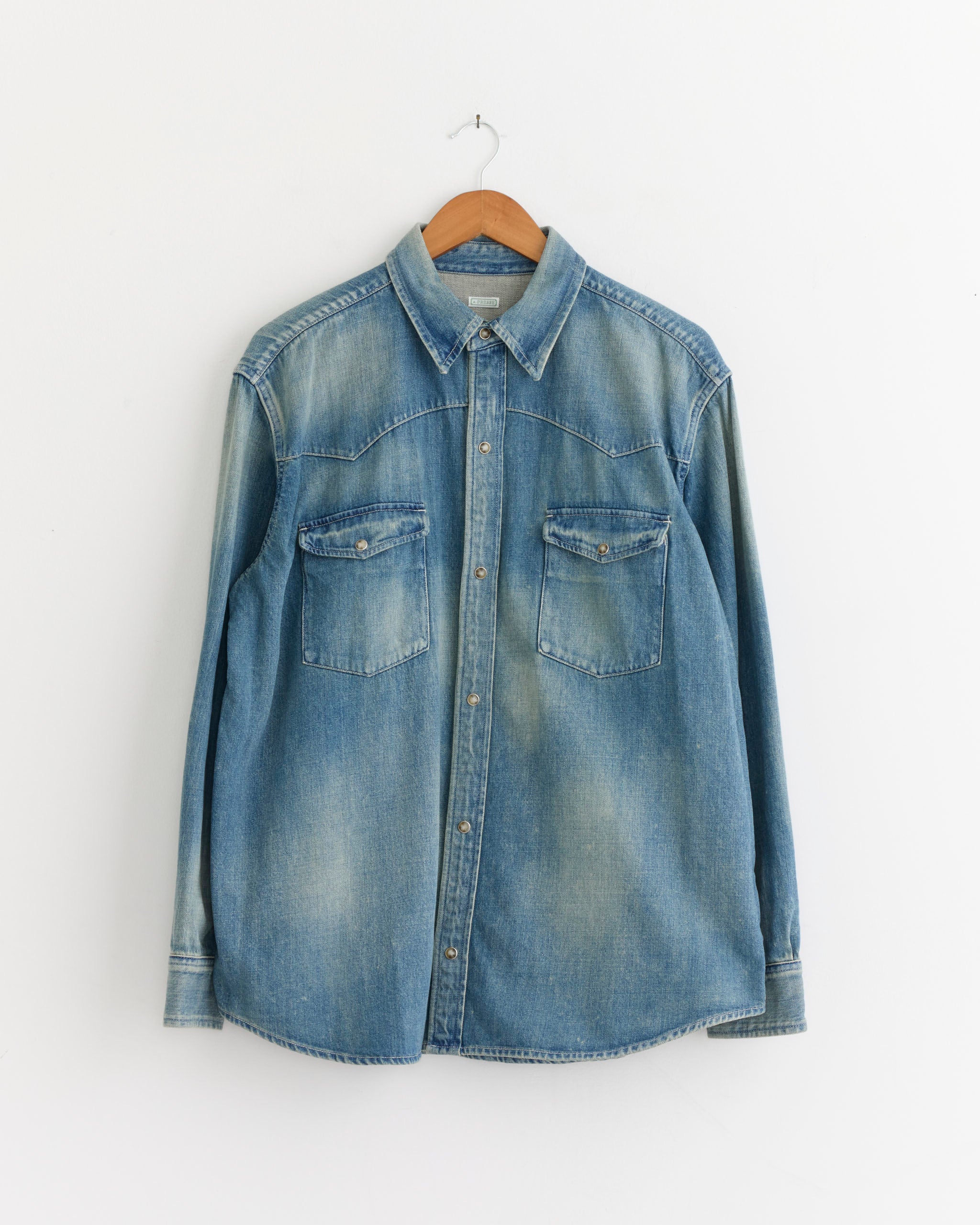 Vintage Western Denim Shirt in Indigo