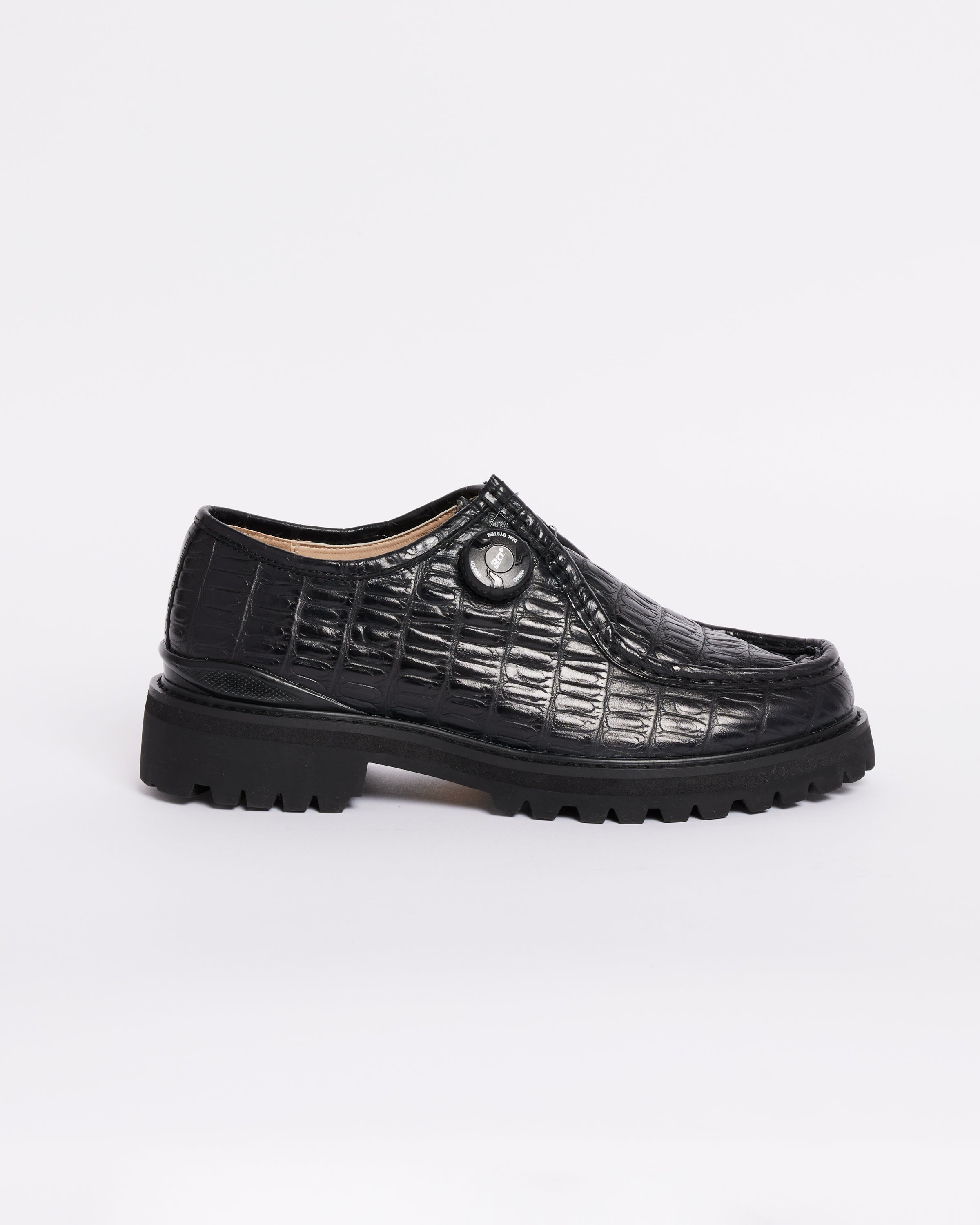 Chaussure de Marche in Alligator Noir Chaussure de Marche in Alligator Noir