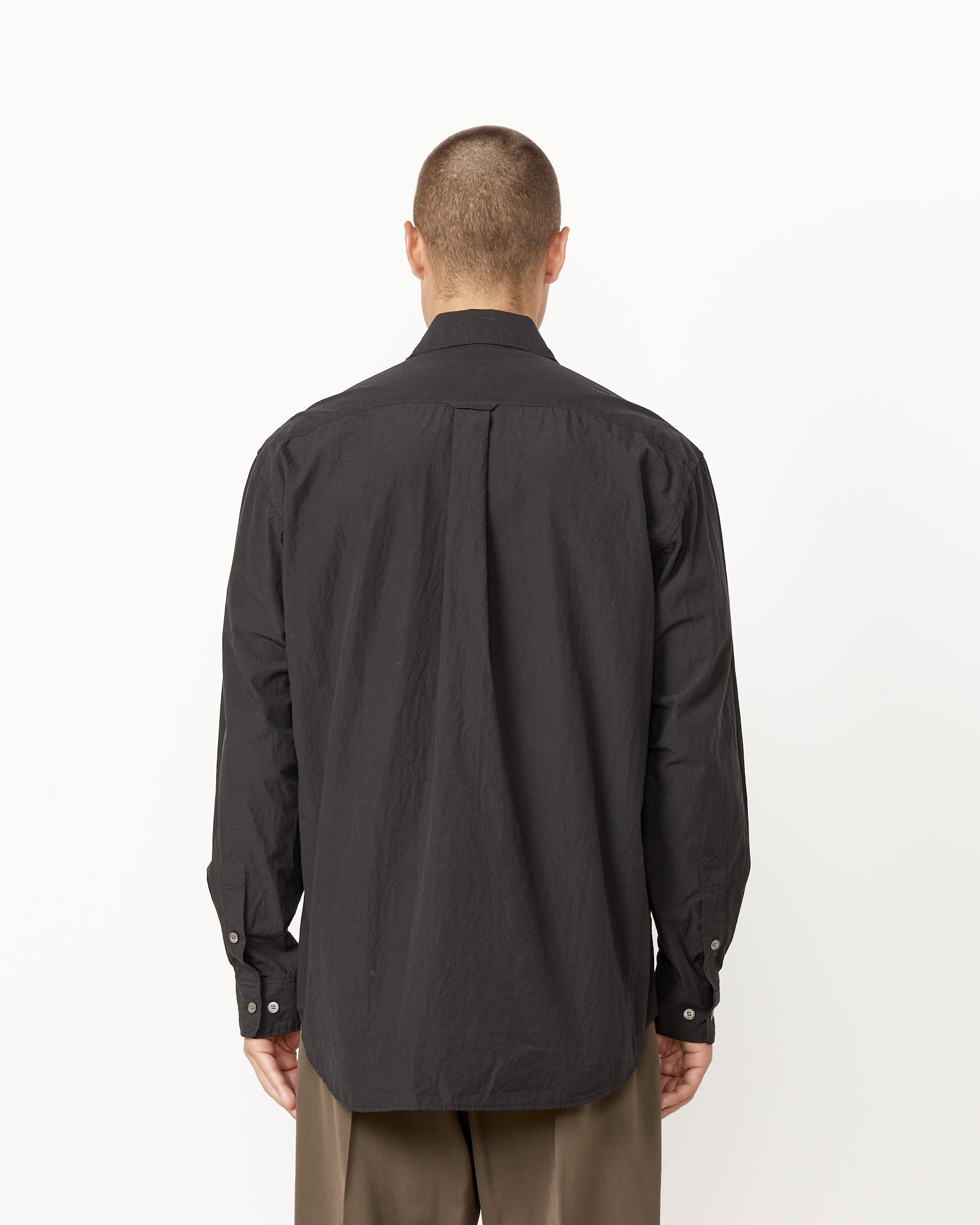 Gio Shirt in Crushed Cotton Black