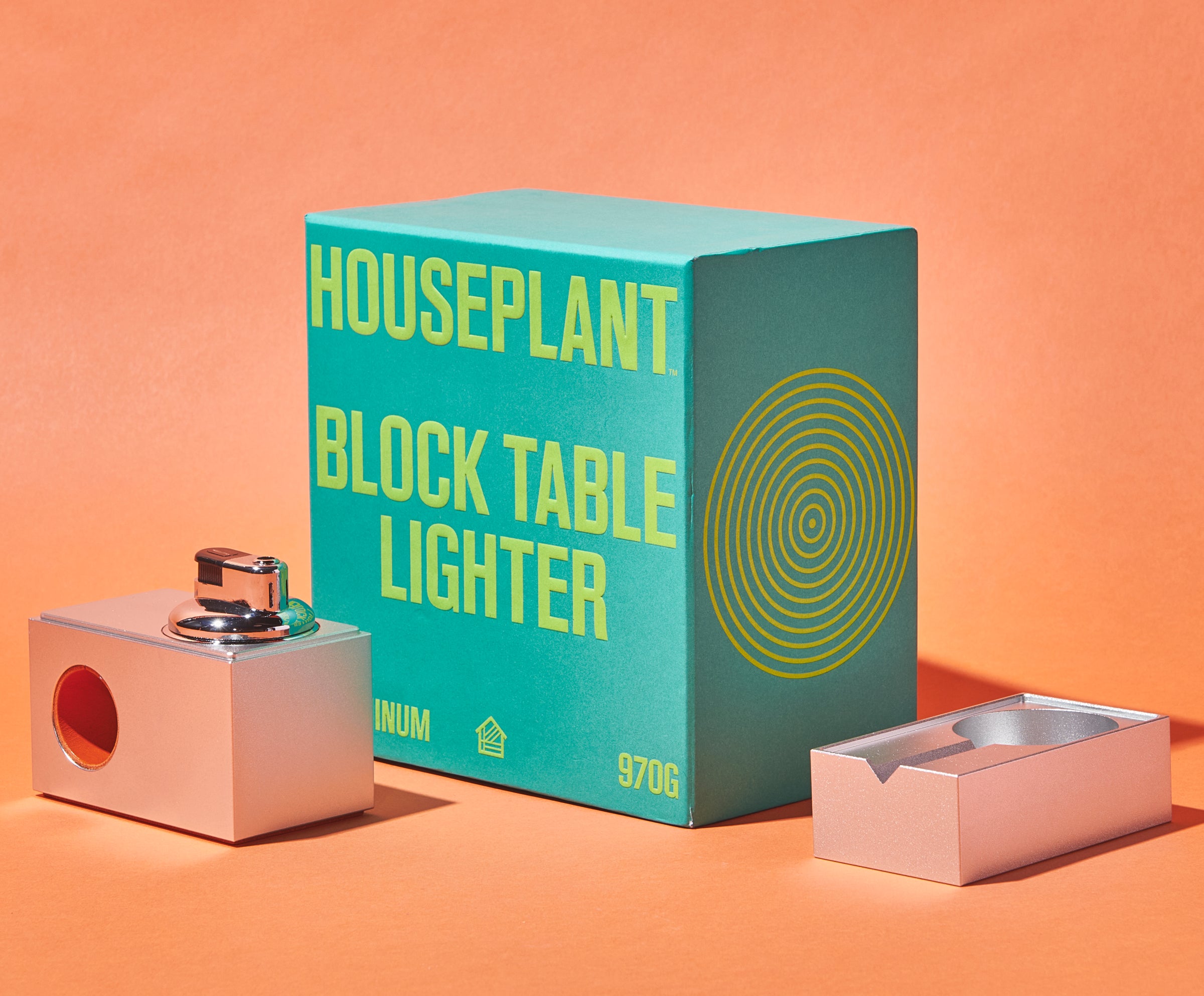Block Table Lighter in Orange