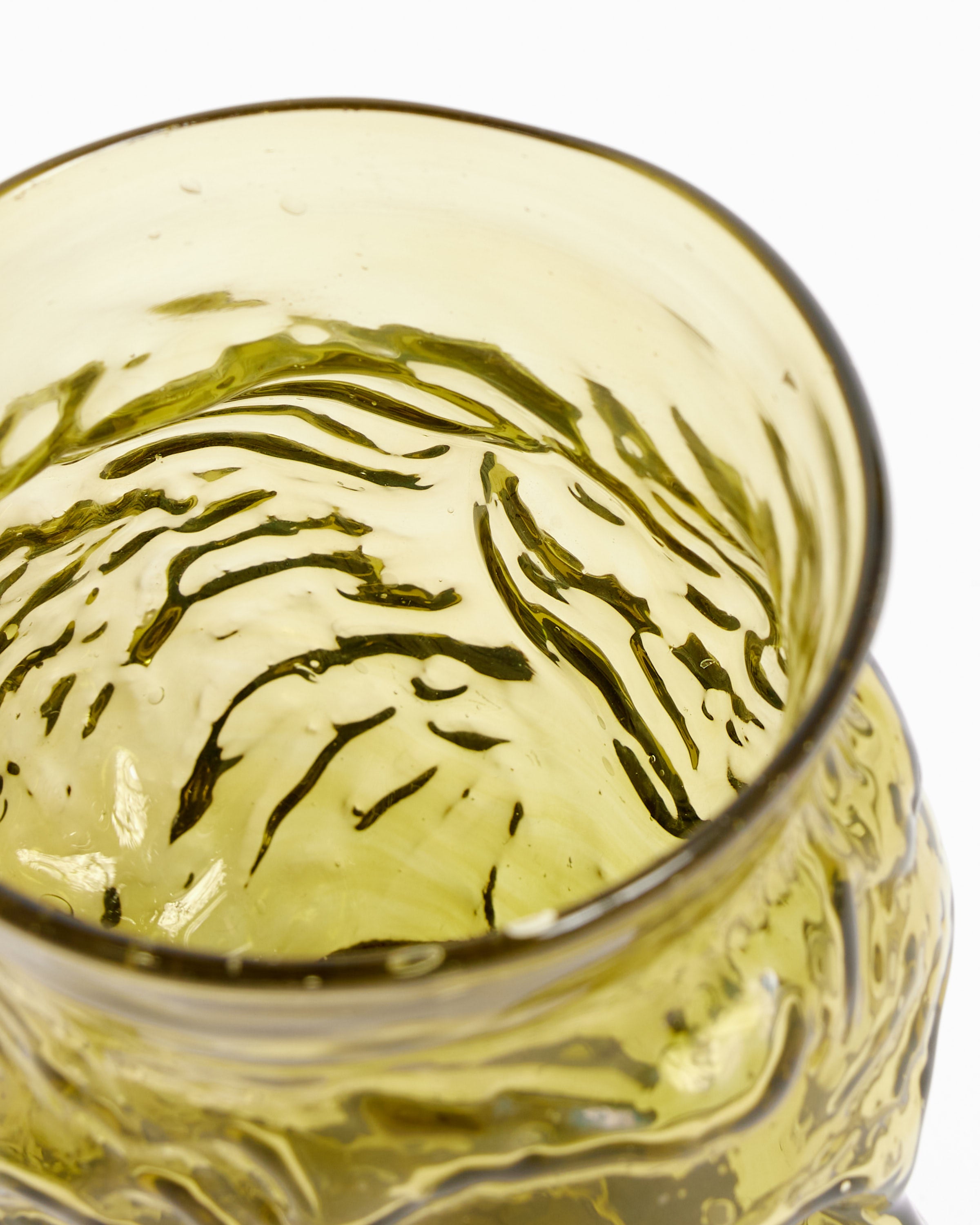 Verre Tete Face Glass in Olive