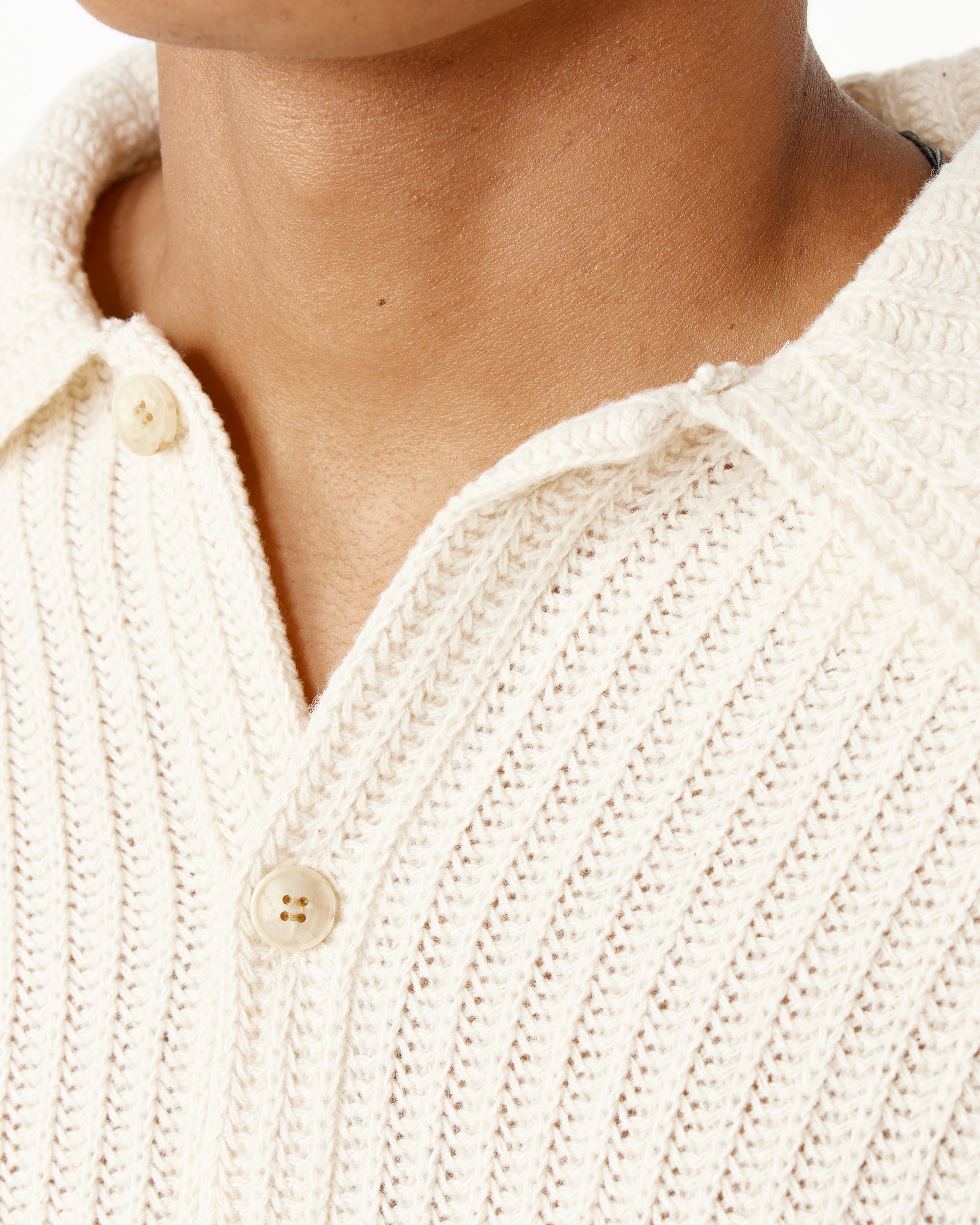 Brushed Cotton Wool Rib Knit Shirt