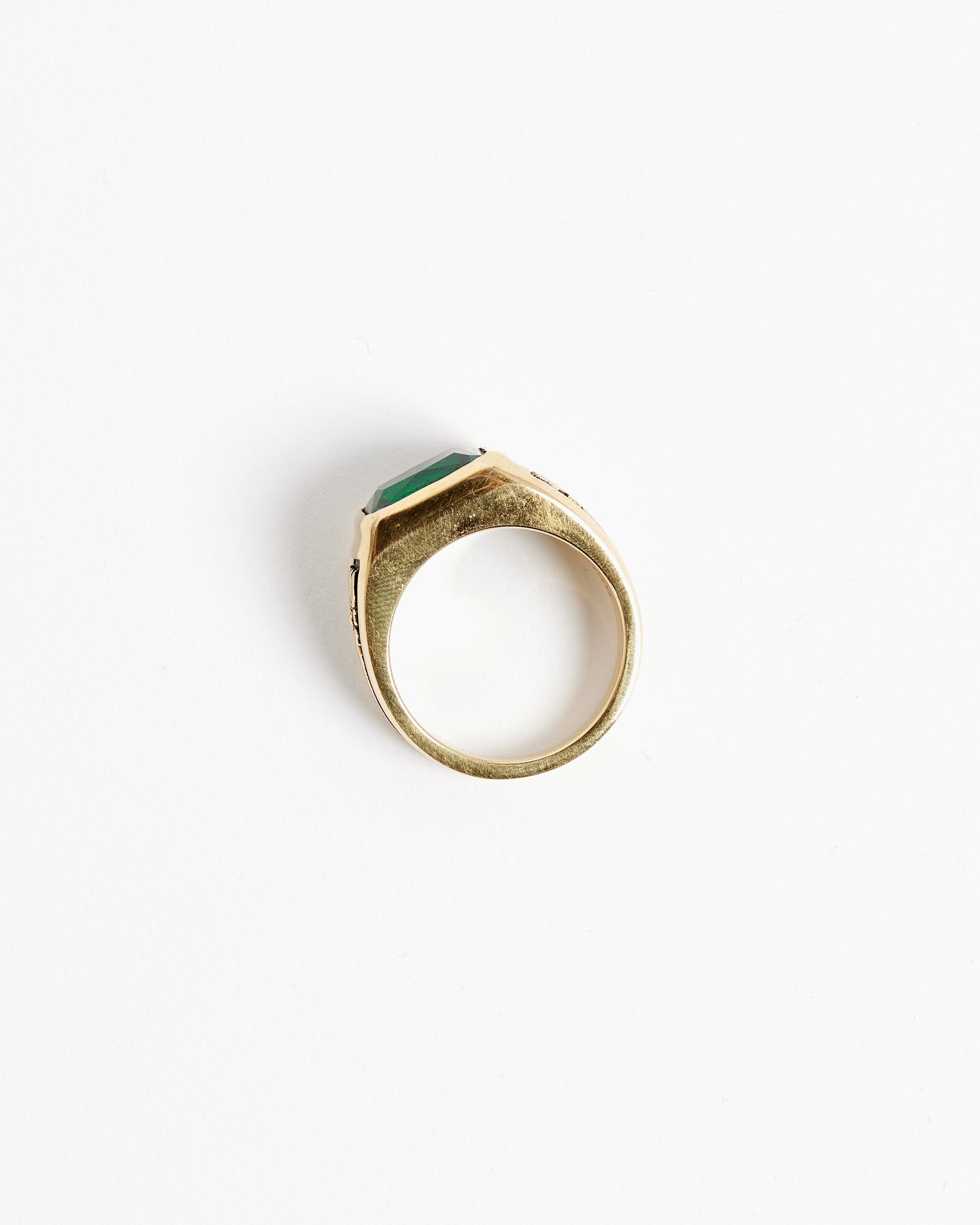 Midnight Ring Slim in 14k Gold/Emerald
