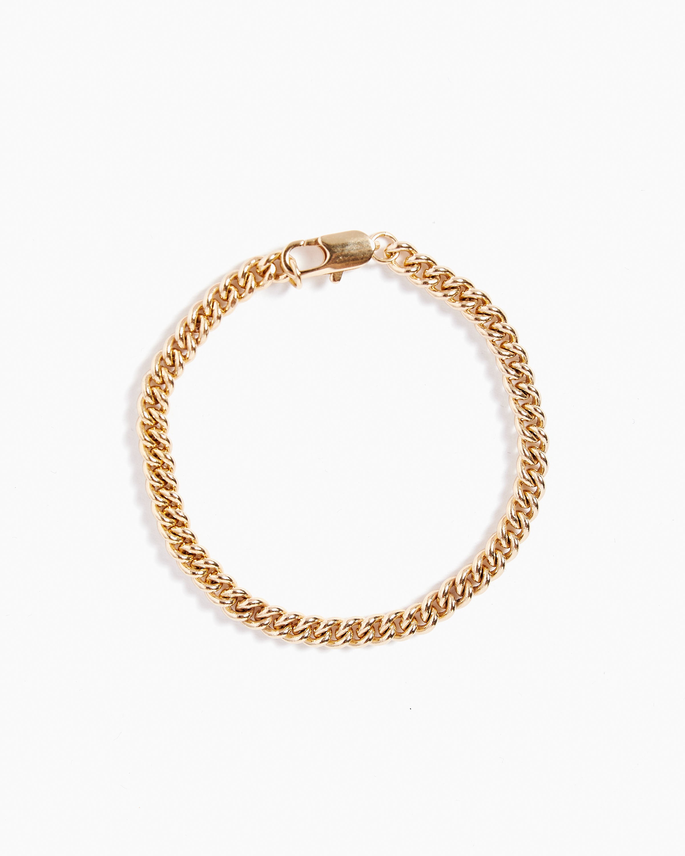 Curb Chain Bracelet in 14K Gold Plated Brass1