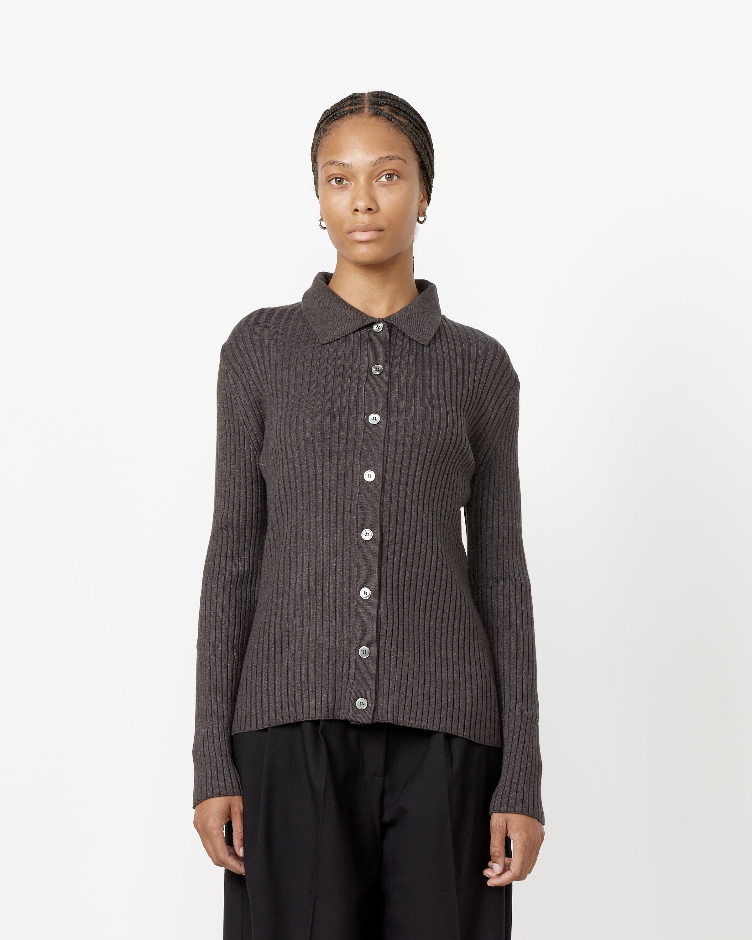 Collared Ribbed Cardigan – Mohawk General Store