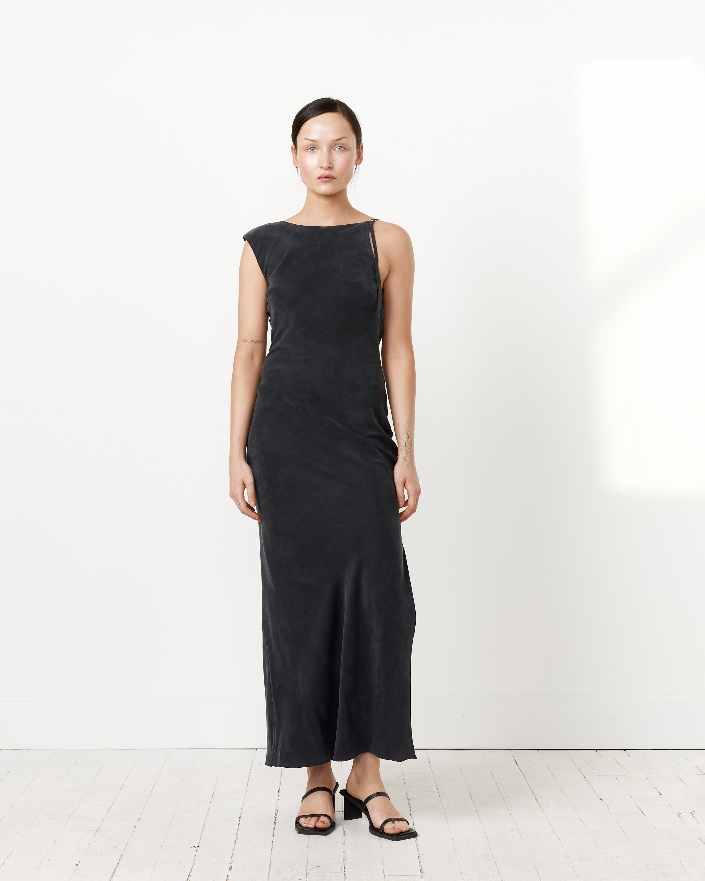 st agni silk drape dress St. Agni Silk Drape Dress Black / L