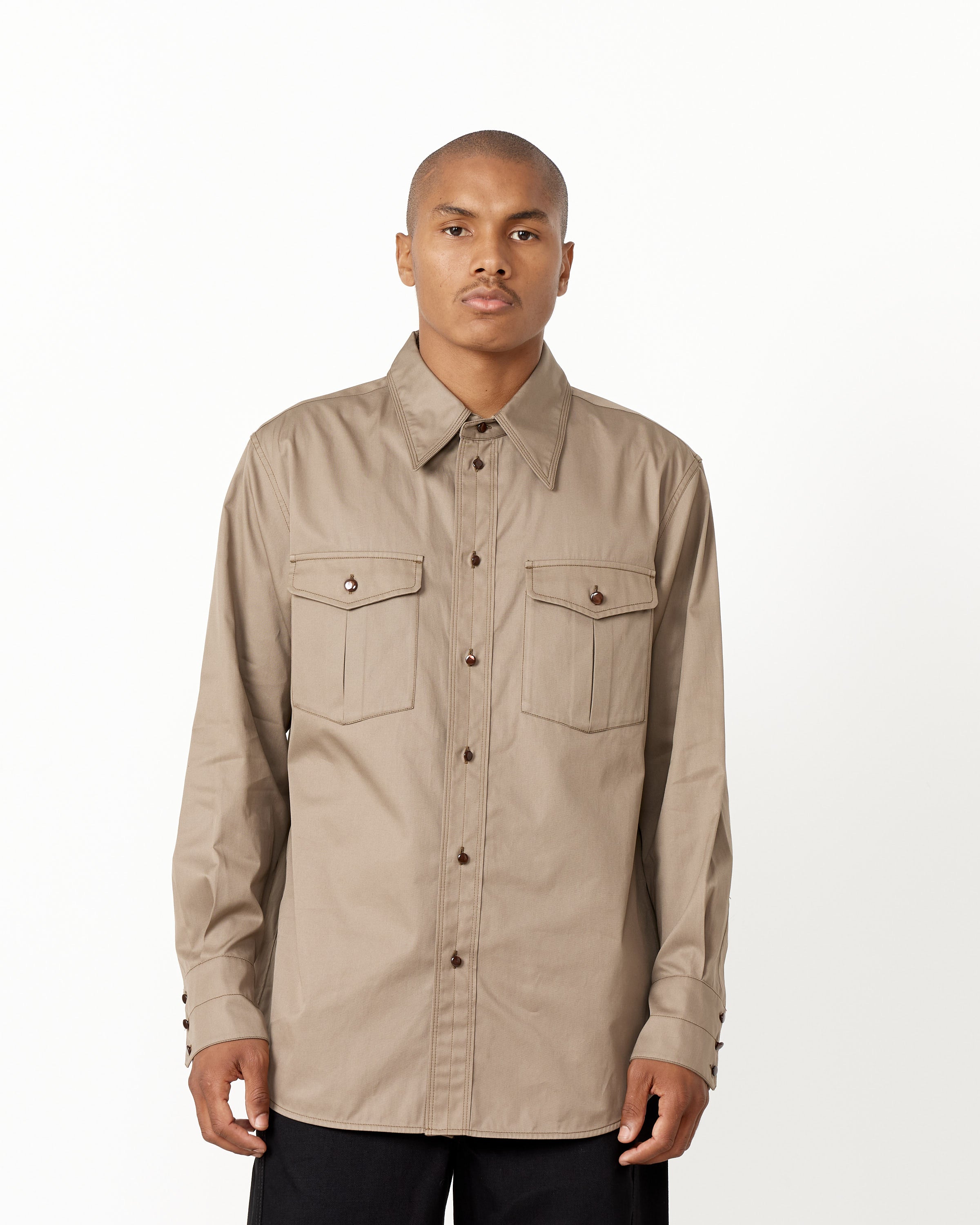 light brown dress shirt Relaxed Western Shirt