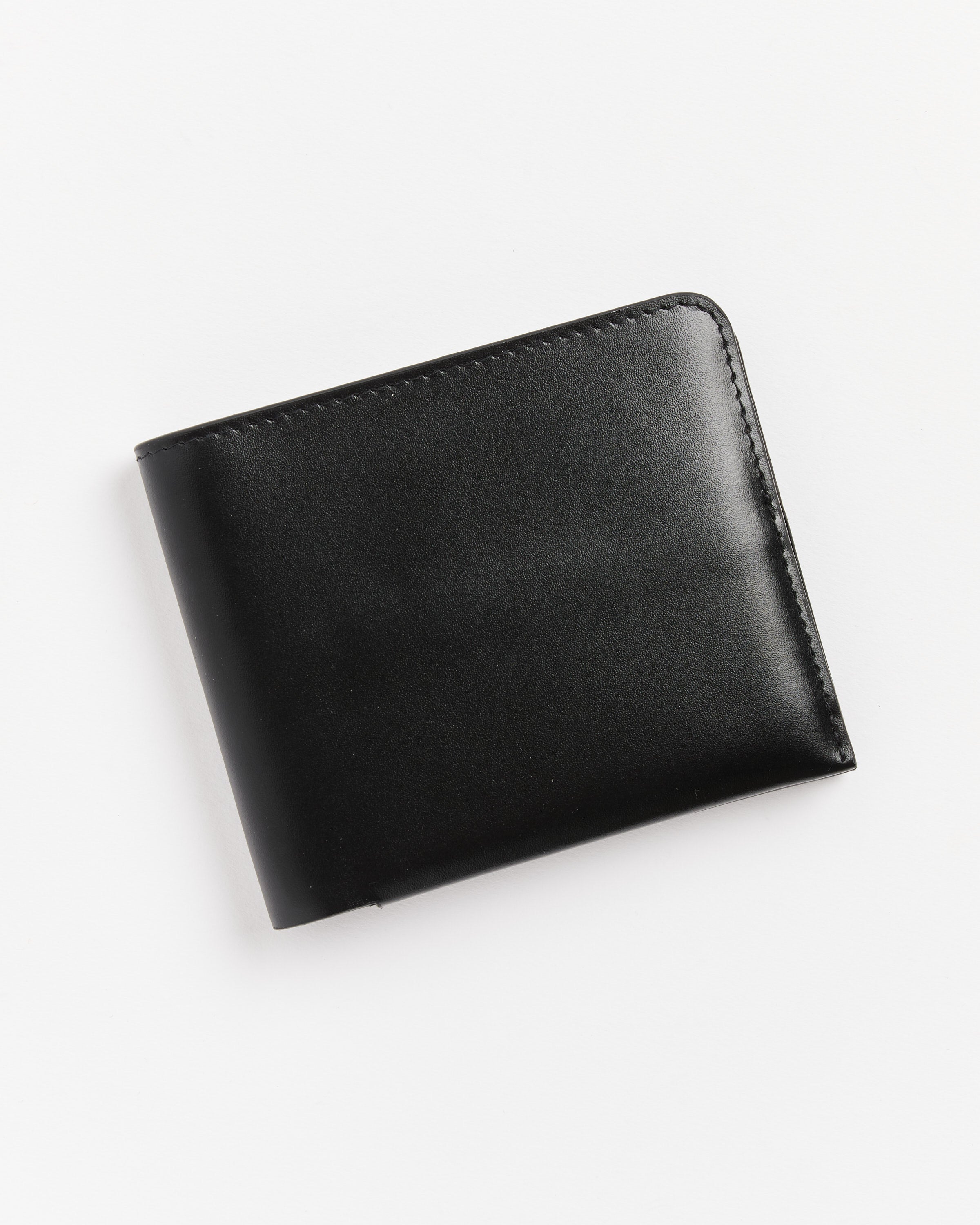 Check Leather Bifold Wallet in Royal - Men