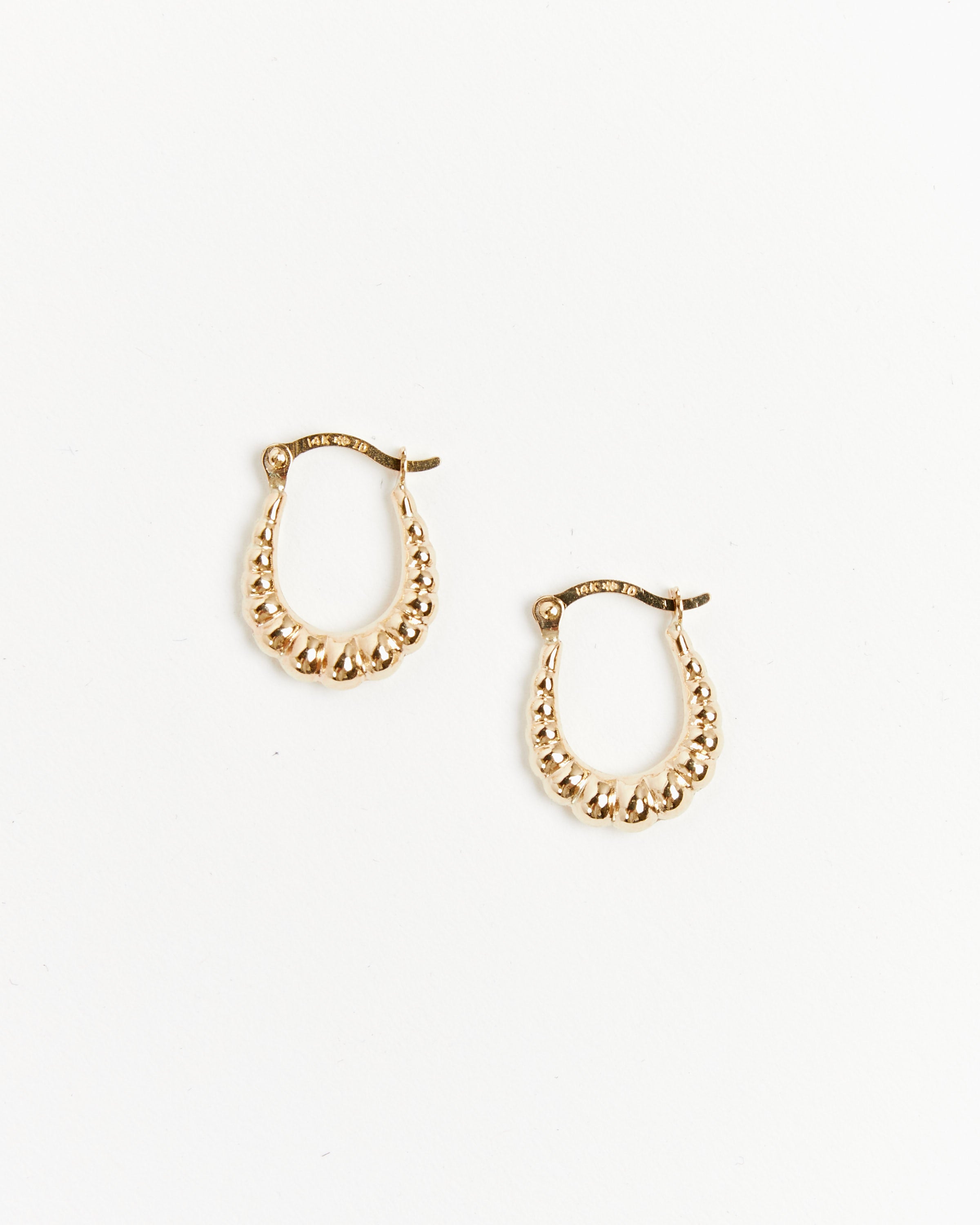 Mini Bubble Earrings in 14k Yellow Gold