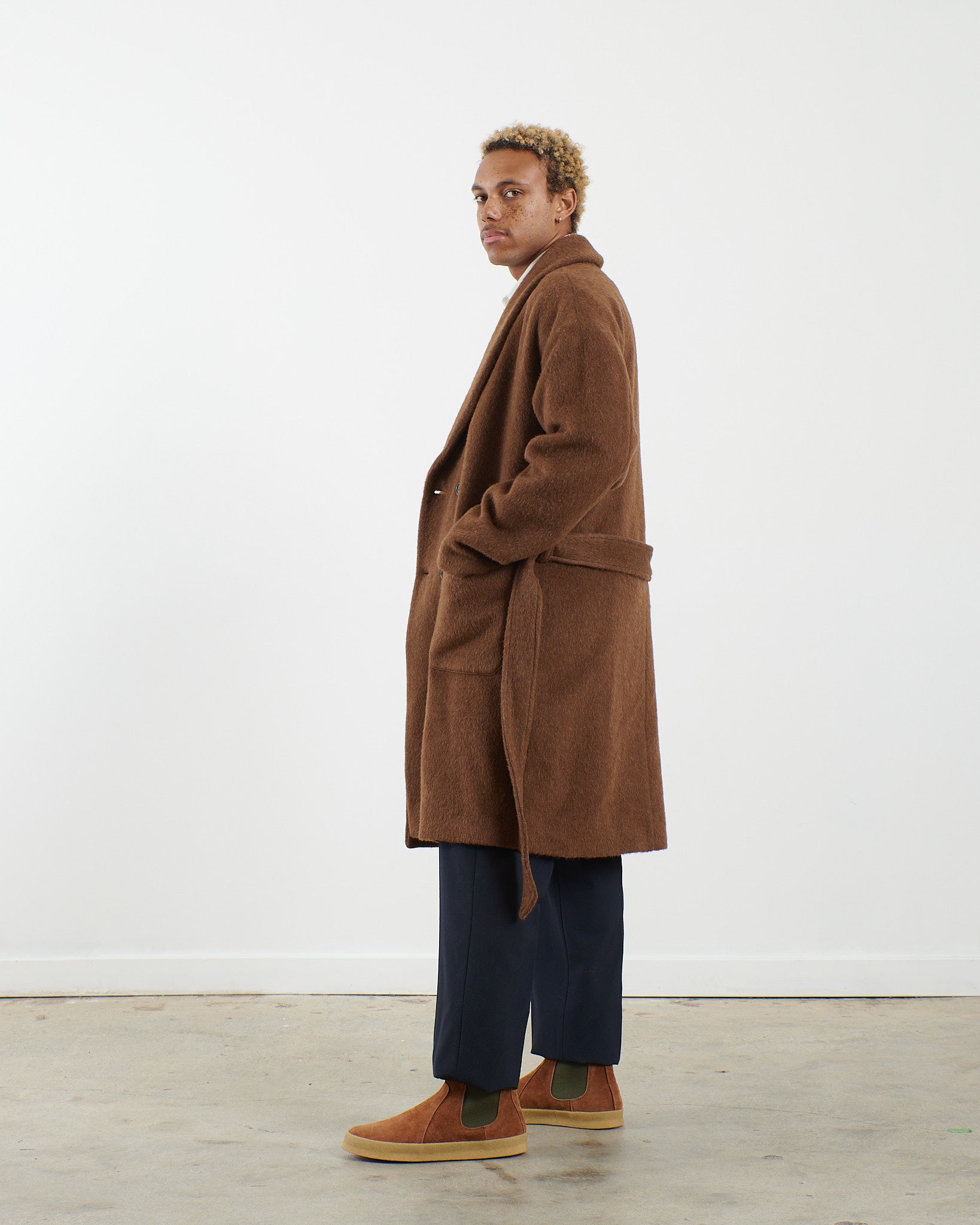 Our Legacy Brown Wool Robe Coat for Men