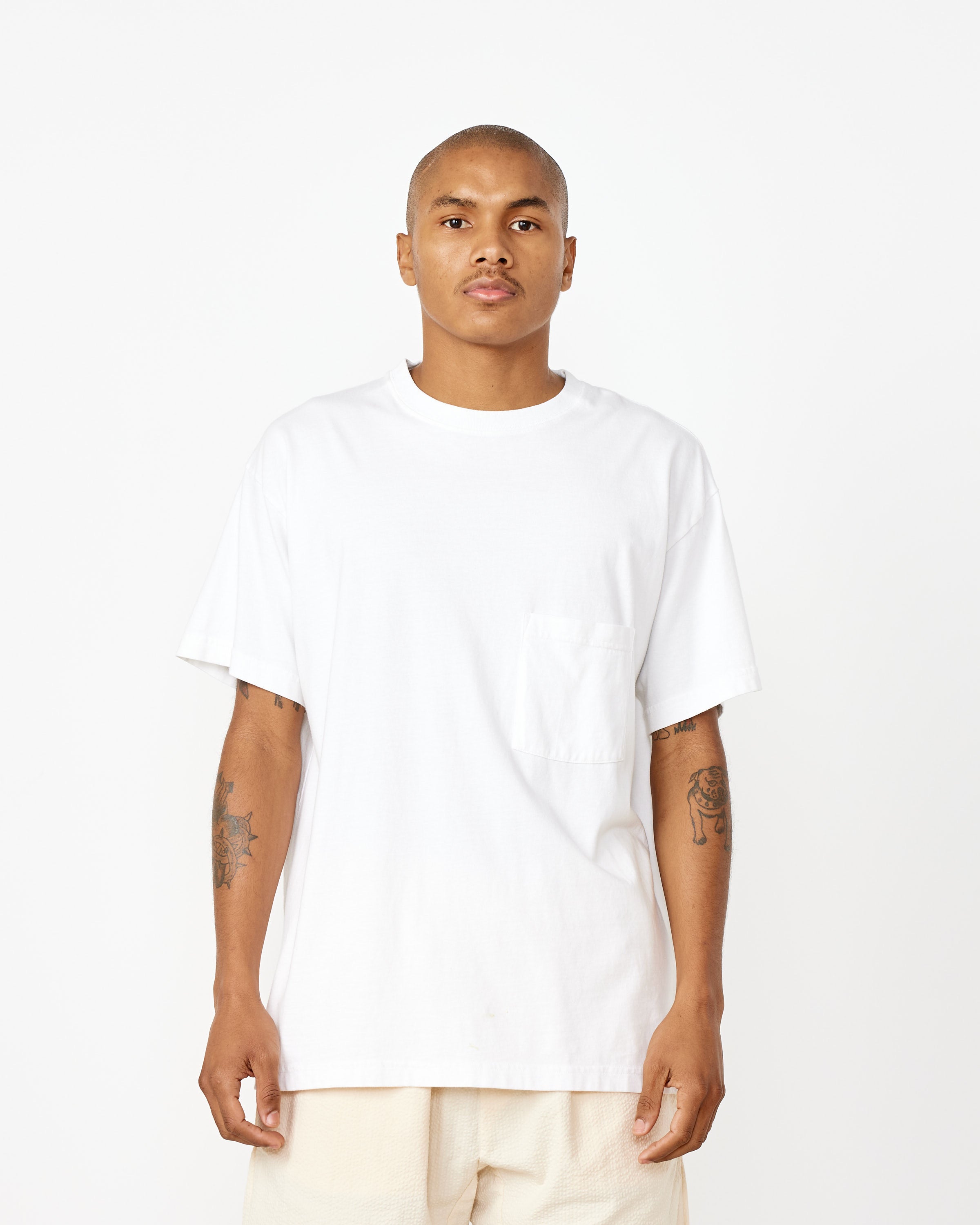 Big Pocket Tee in White