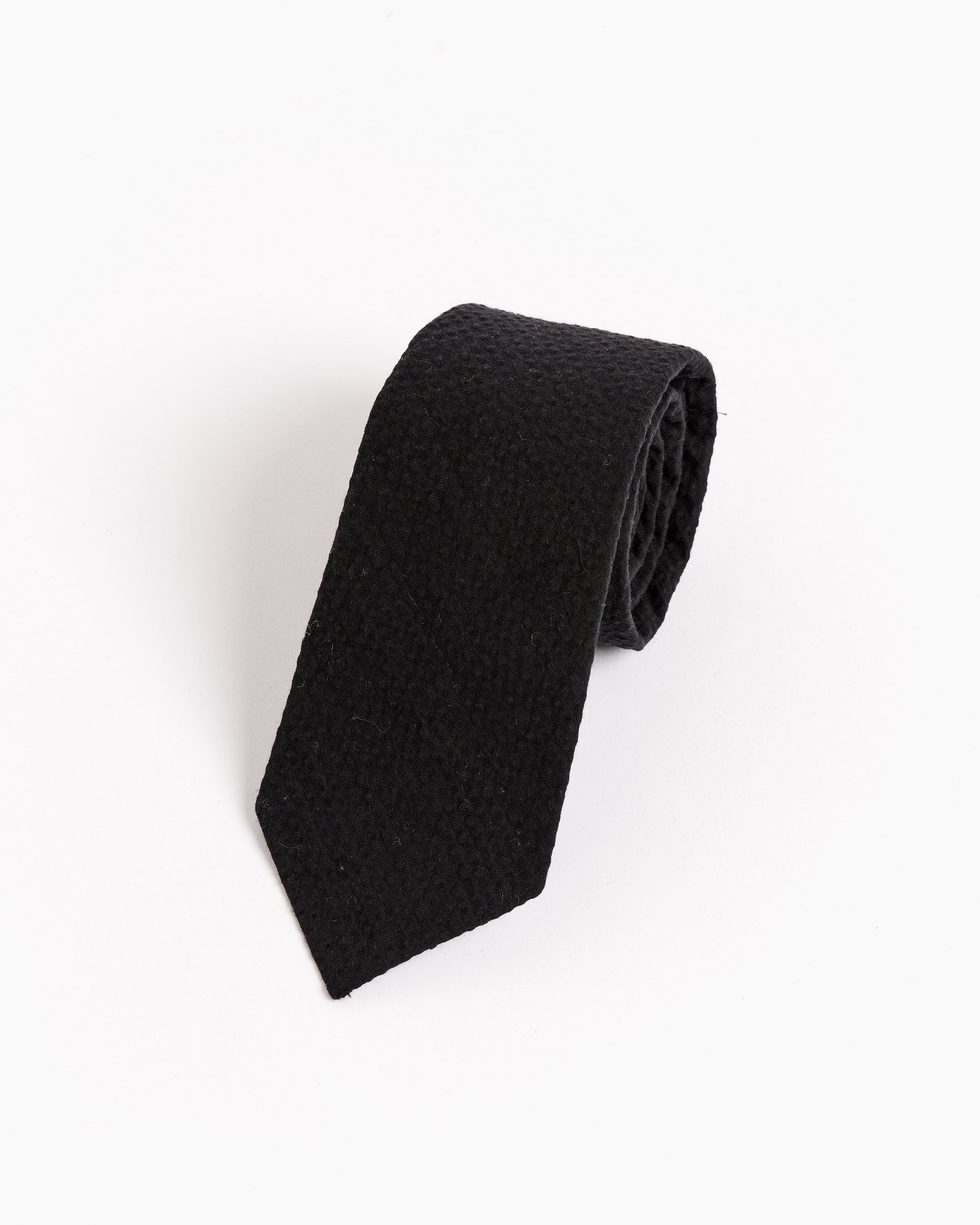 SMOCK x Gitman Vintage Tie in Seersucker in Black