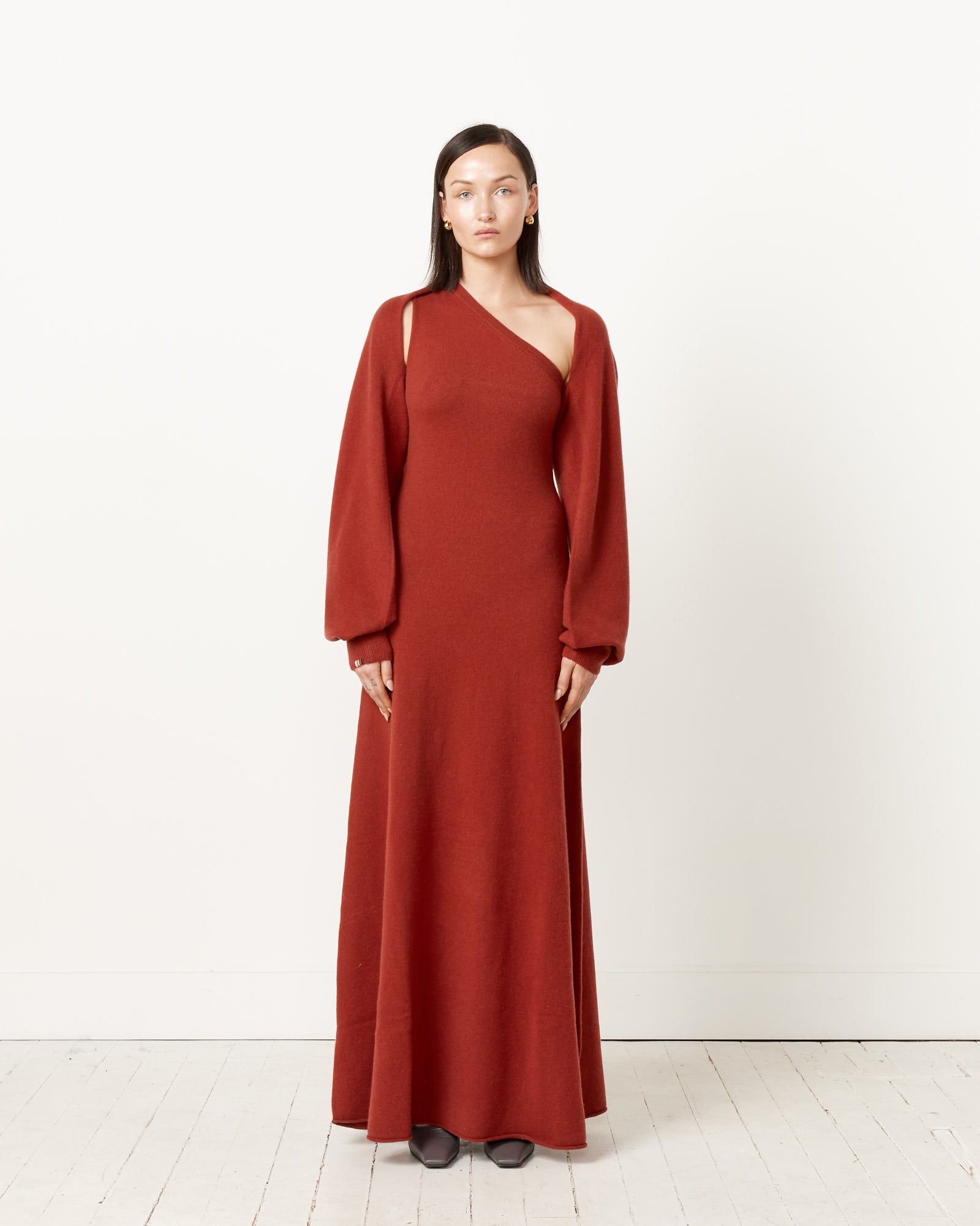 cashmere red dress Cashmere Midi Dress Grade A Cashmere Dress