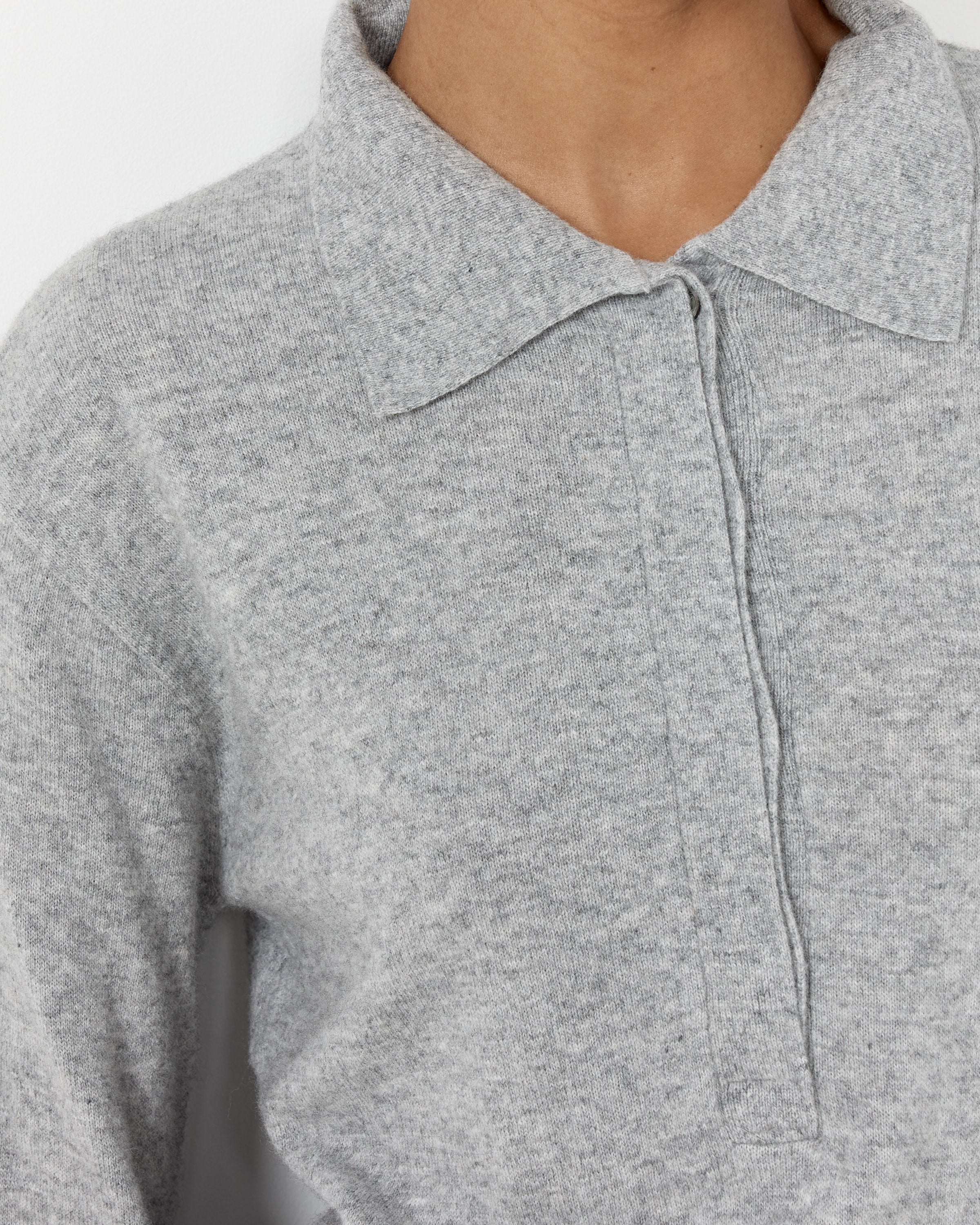 Cashmere Blend Polo Sweater