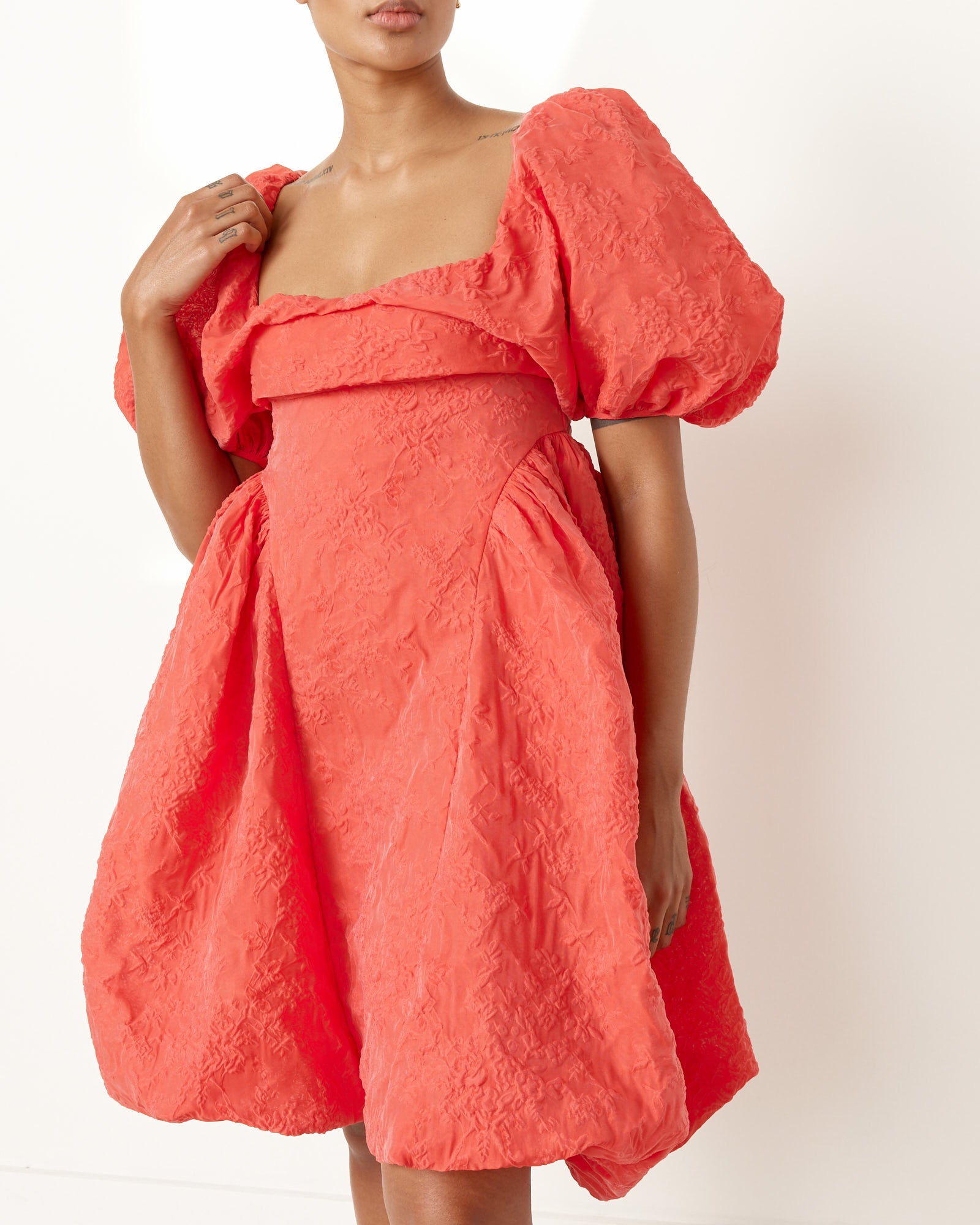 cecilie bahnsen orange dress Mid-length dress Cecilie Bahnsen Orange size 4 US in Cotton