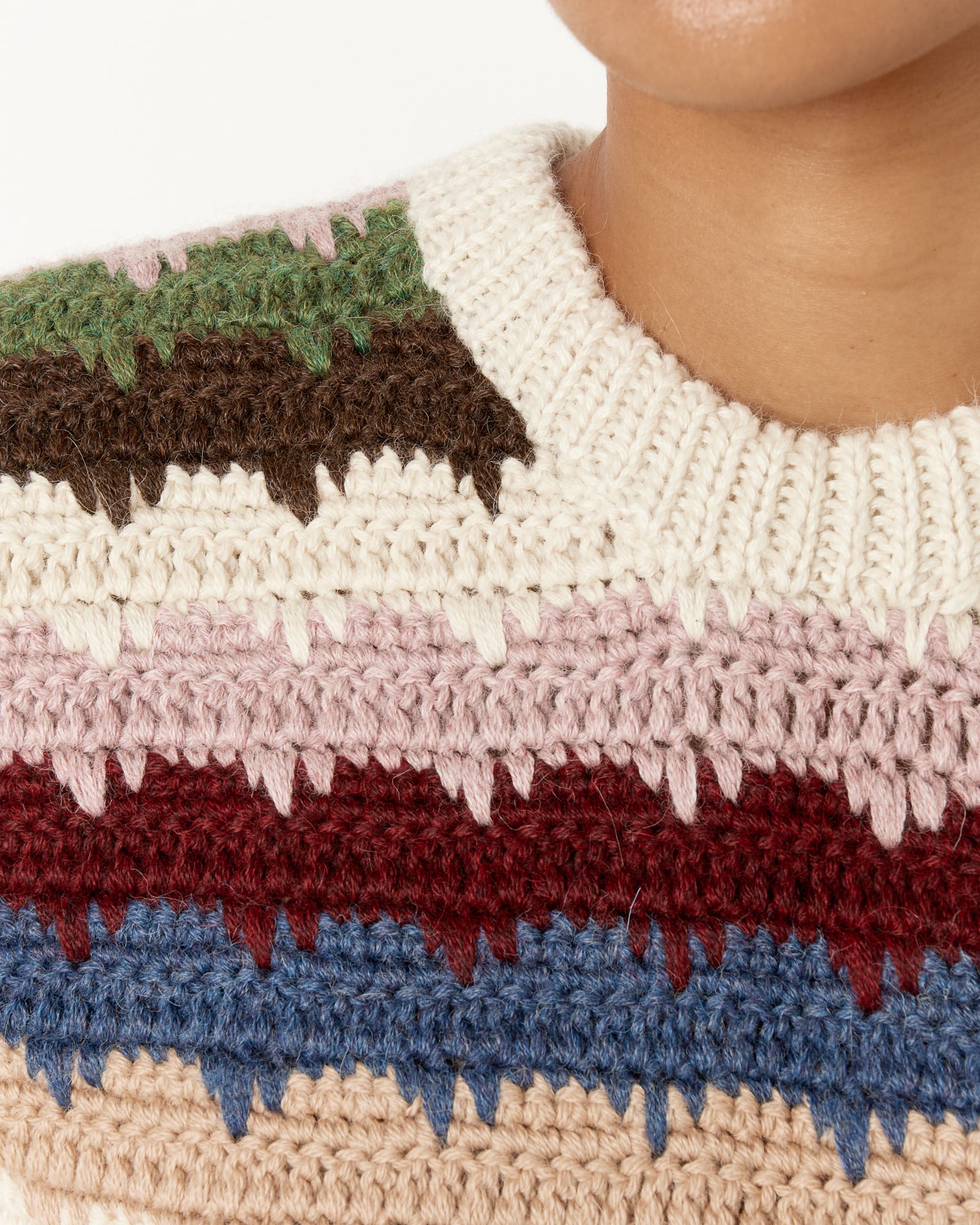 Fringe Hem Reversible Crochet Vest