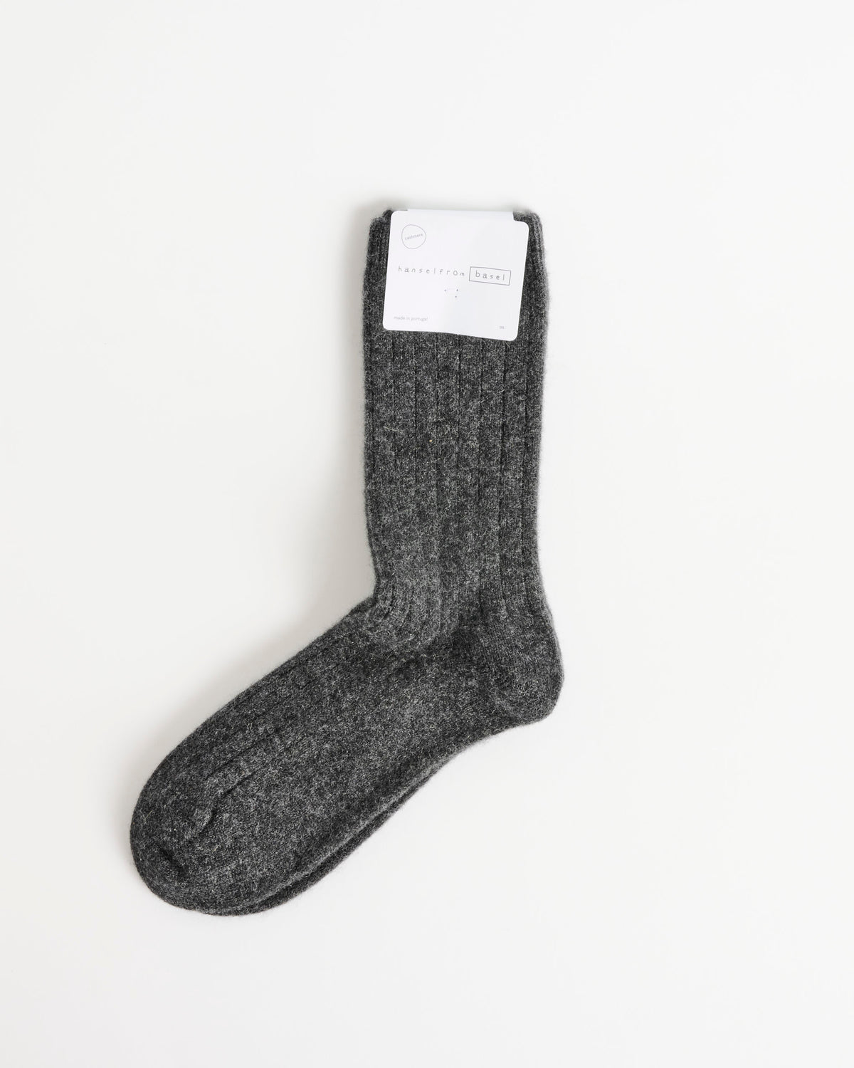 Italian Cashmere Cozy Rib Crew in Charcoal - Charcoal / OS (251816)
