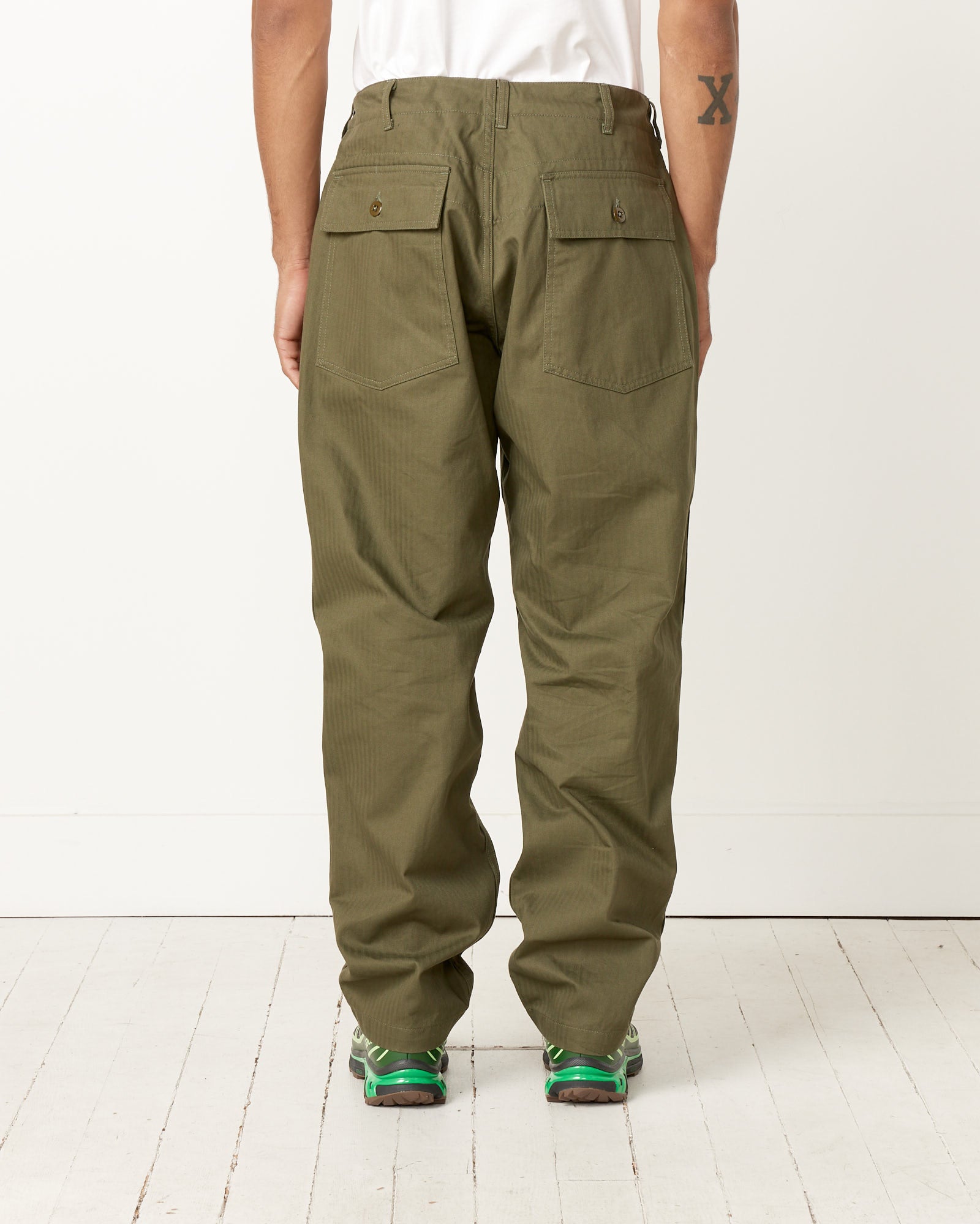 Engineered Garments: Khaki Camouflage Trousers