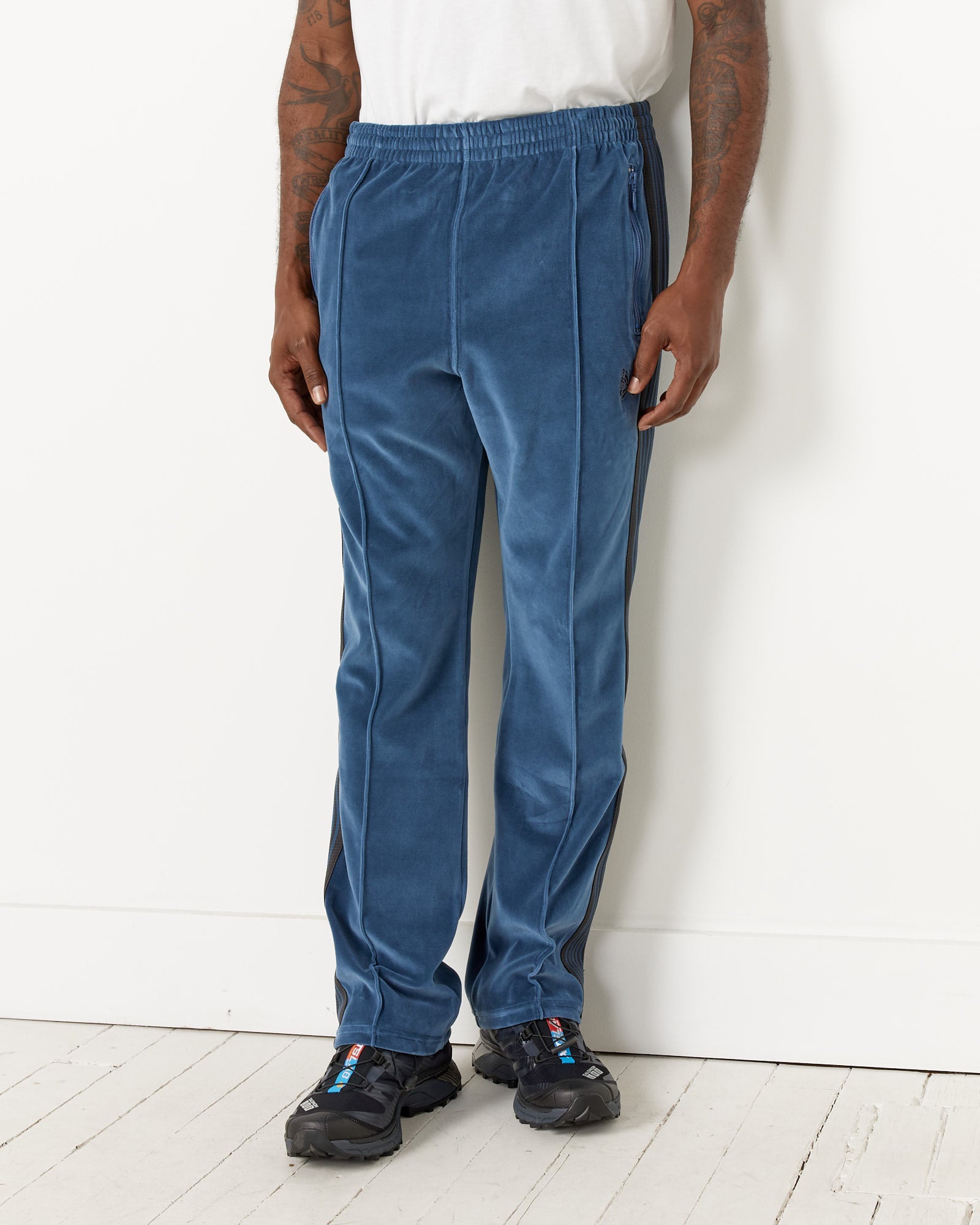 Narrow Track Pant in Smoke Blue