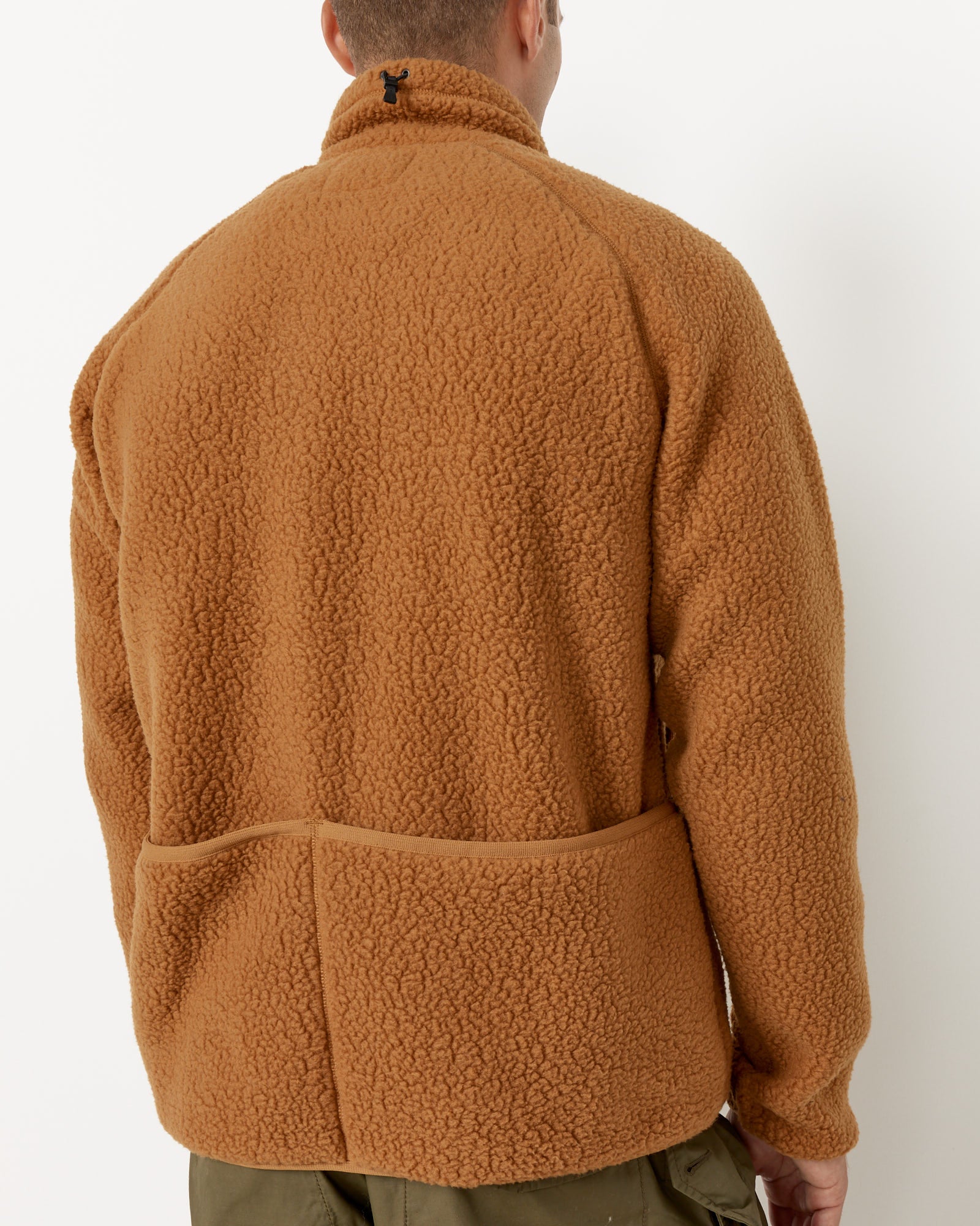 Thermal Boa Fleece Jacket in Black in Brown