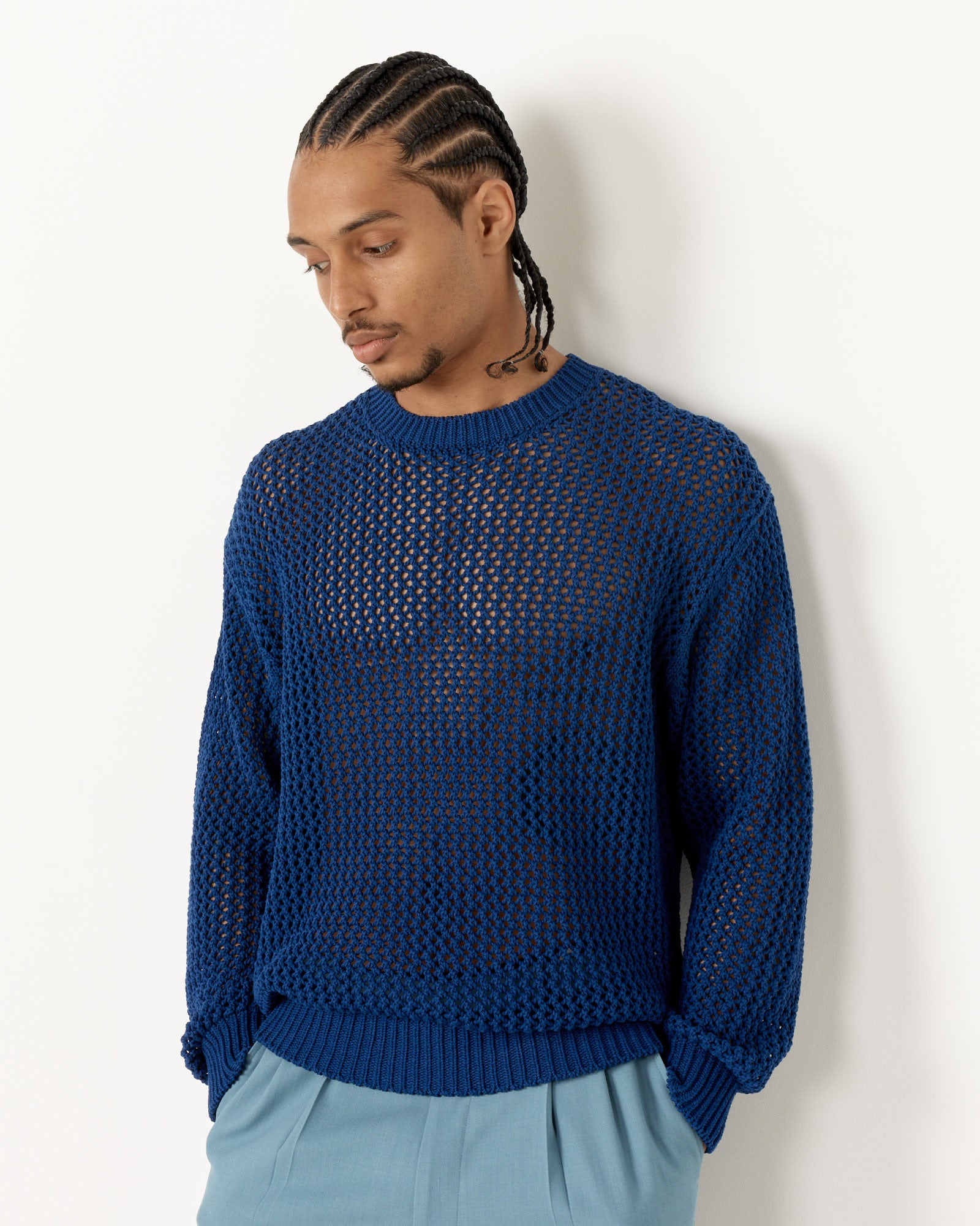 Lily-Yarn Mesh Knit in Blue – Mohawk General Store