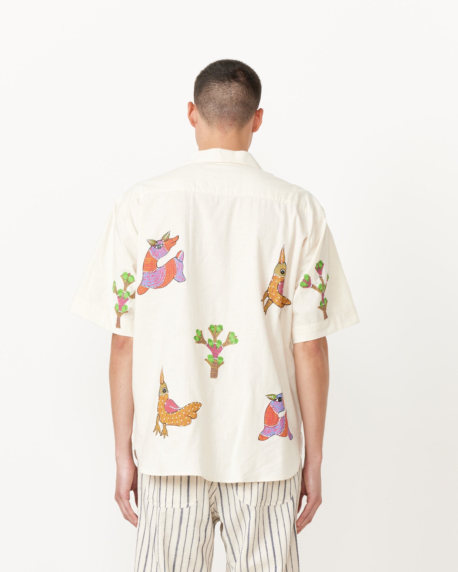Gond Painting Ronen Shirt in Natural
