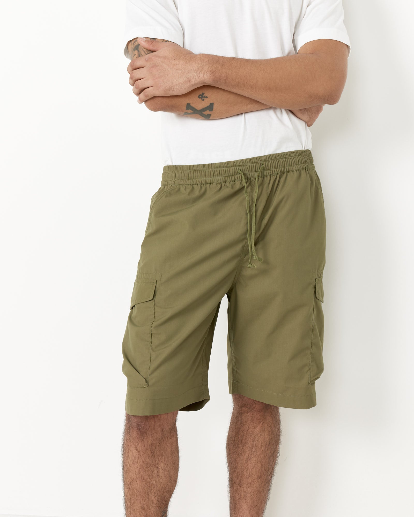 Parachute Short in Olive