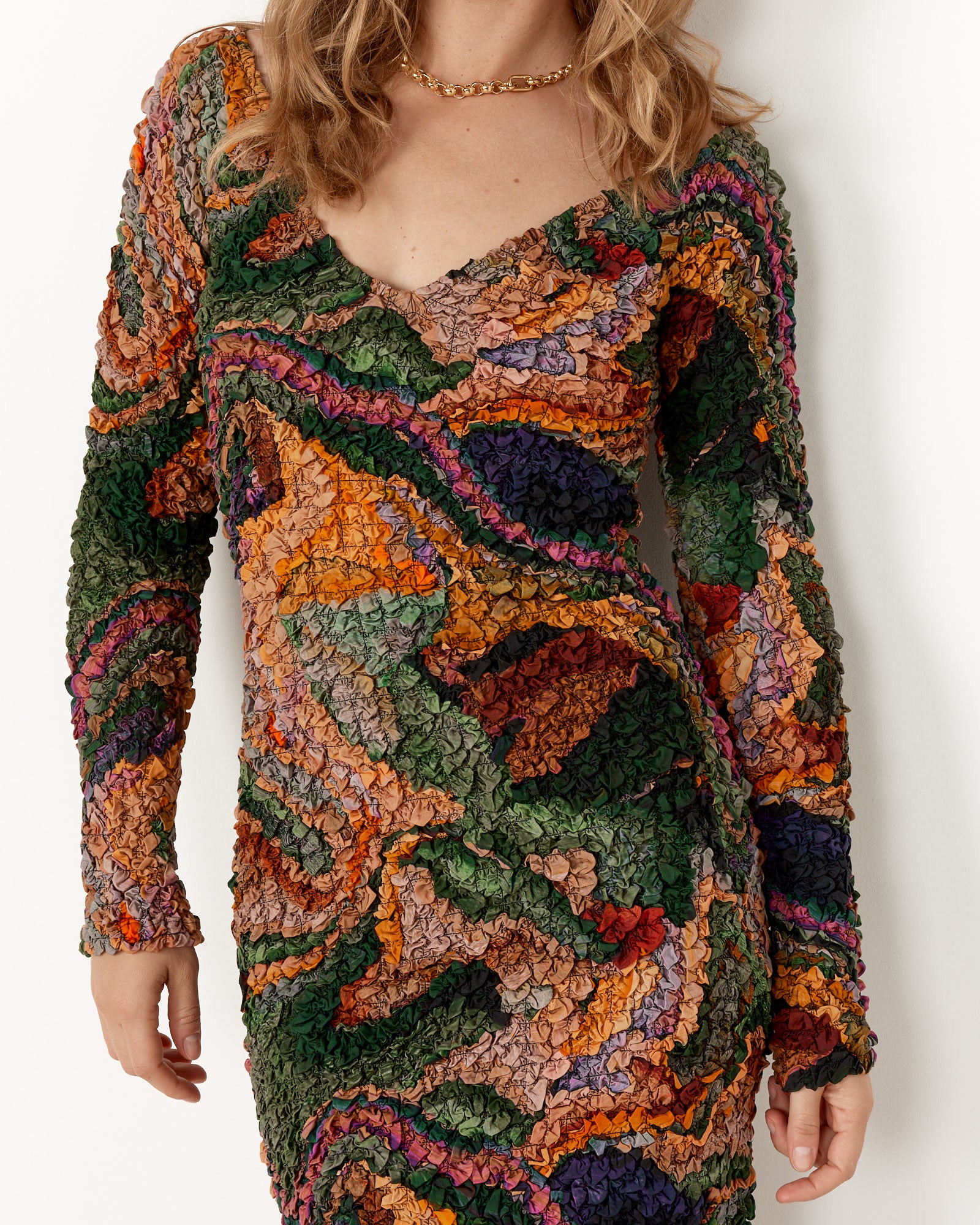 mara hoffman long sleeve dress Mara Hoffman Mini Flare Long Sleeve Dress Bolnisi Orange on Garmentory