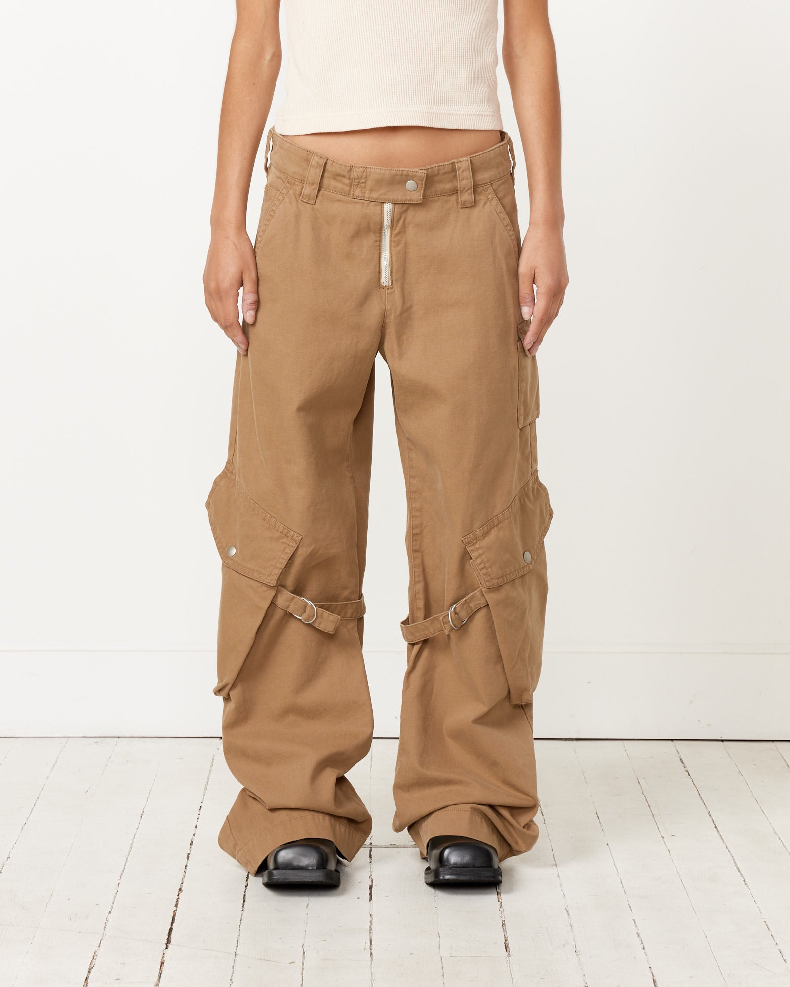 Cargo Trousers in Cold Beige