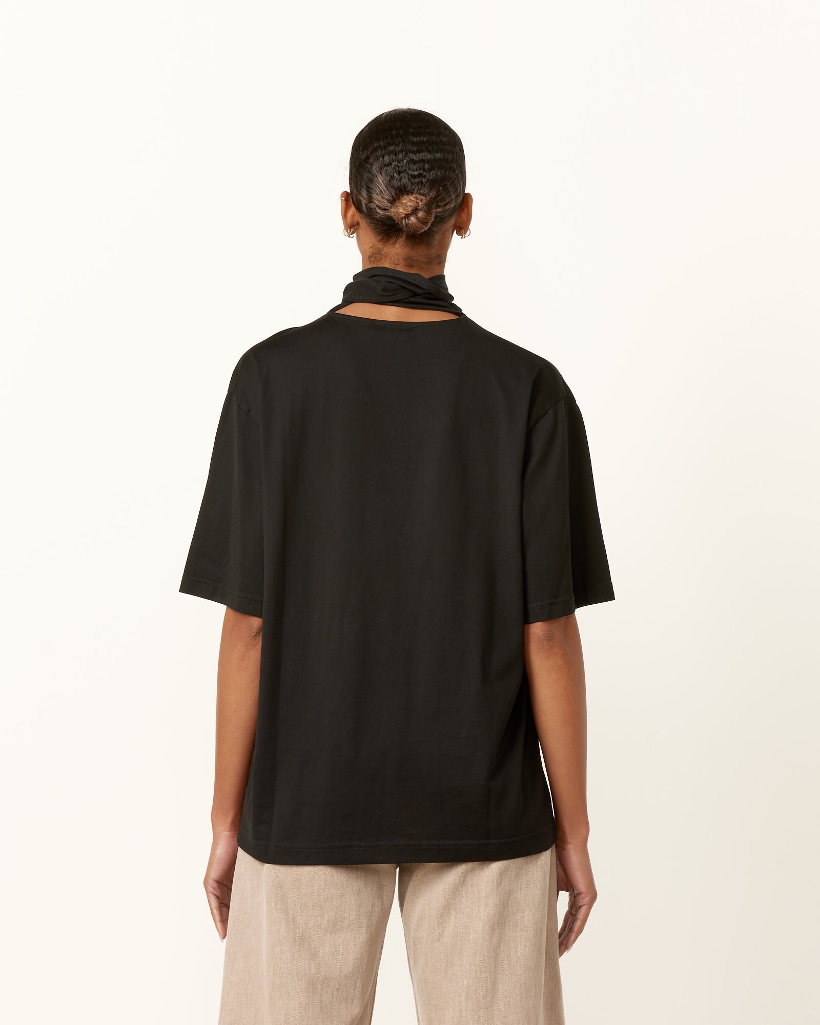 Foulard T Shirt in Black