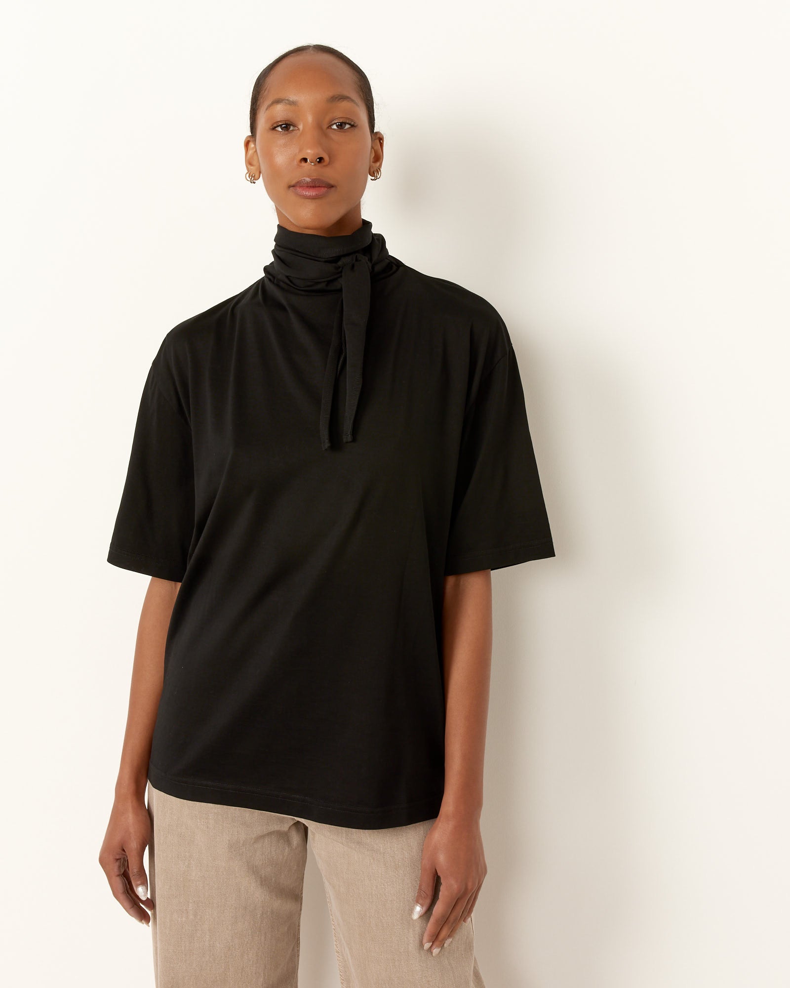 MARGARET HOWELL - Black Egyptian Cotton T shirt