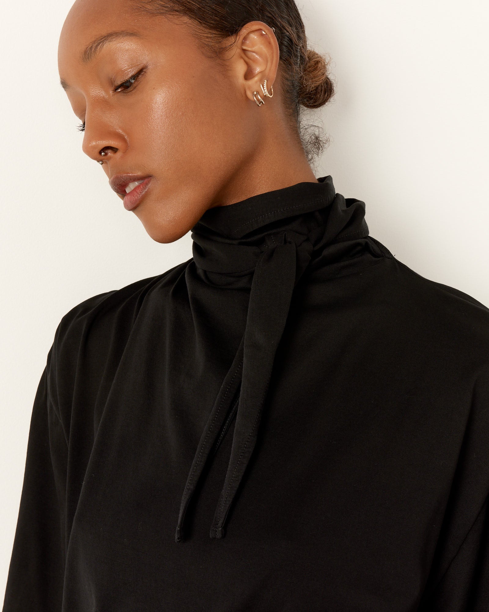 Foulard T Shirt in Black