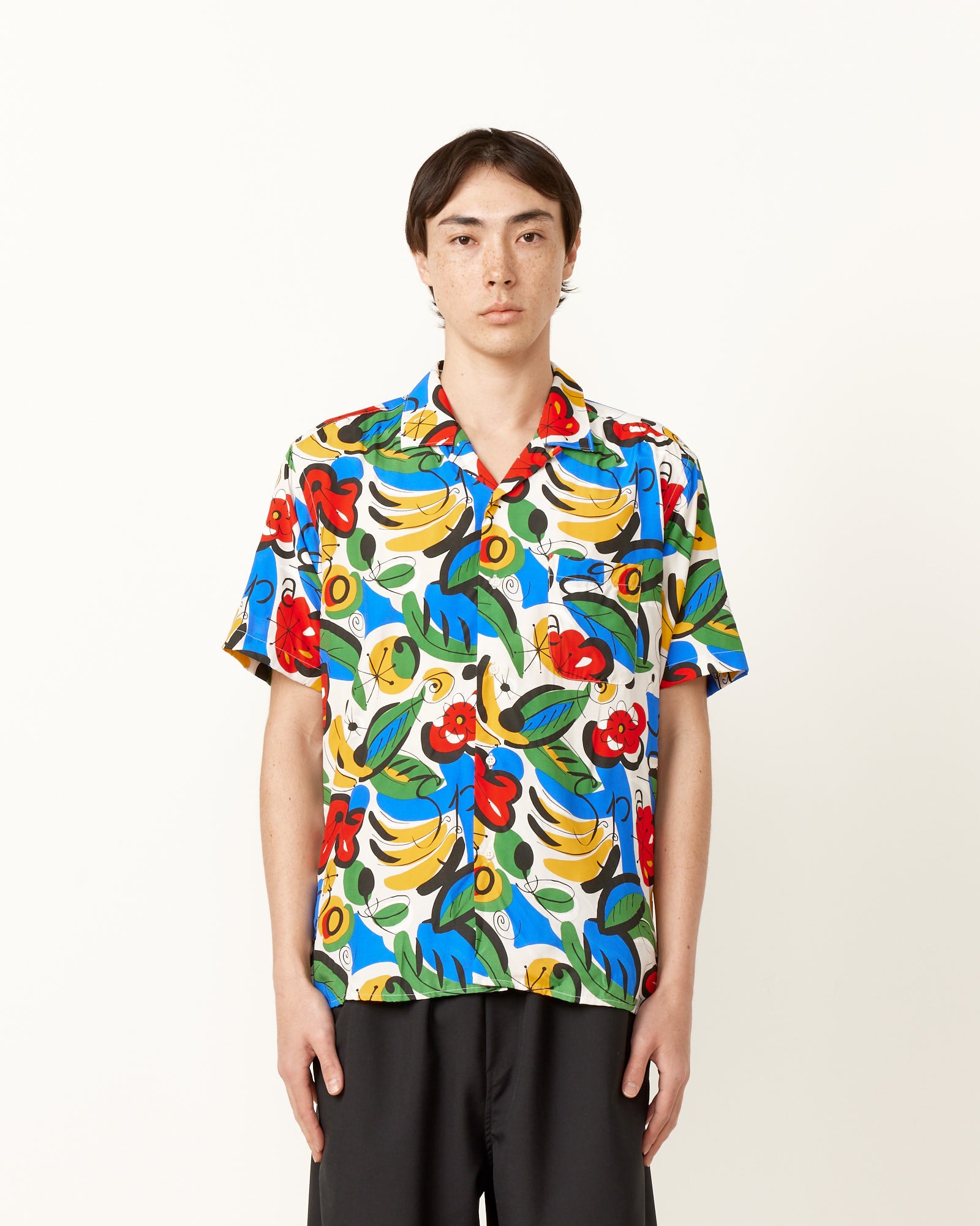 Short Sleeve Camp Shirt in Homage To Miro