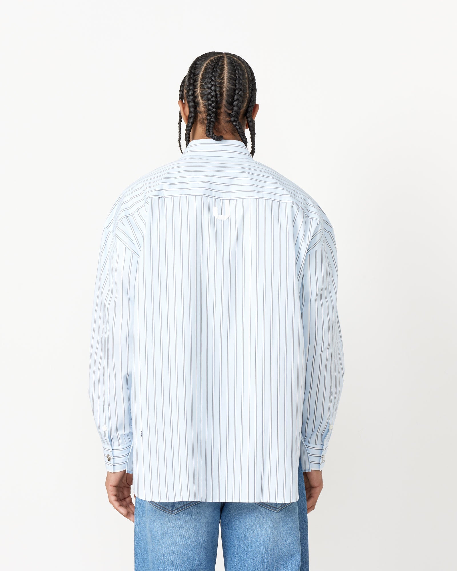 La Chemise Manches Longue Shirt in Blue Stripe