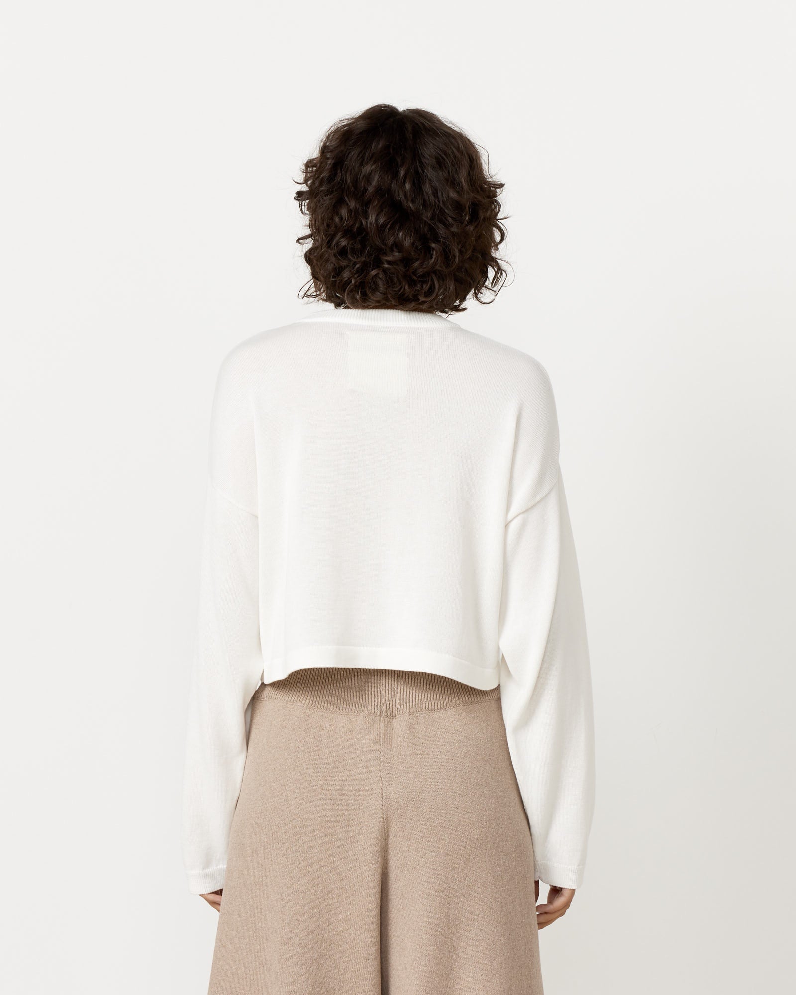Low Classic ribbed-knit cropped cardigan - Neutrals