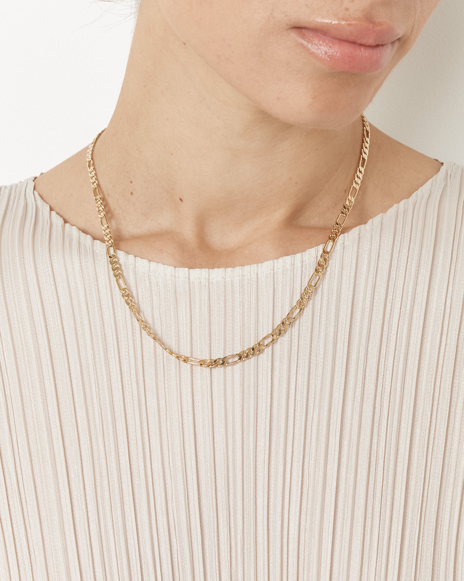 Figaro Chain in 14K Plated Brass