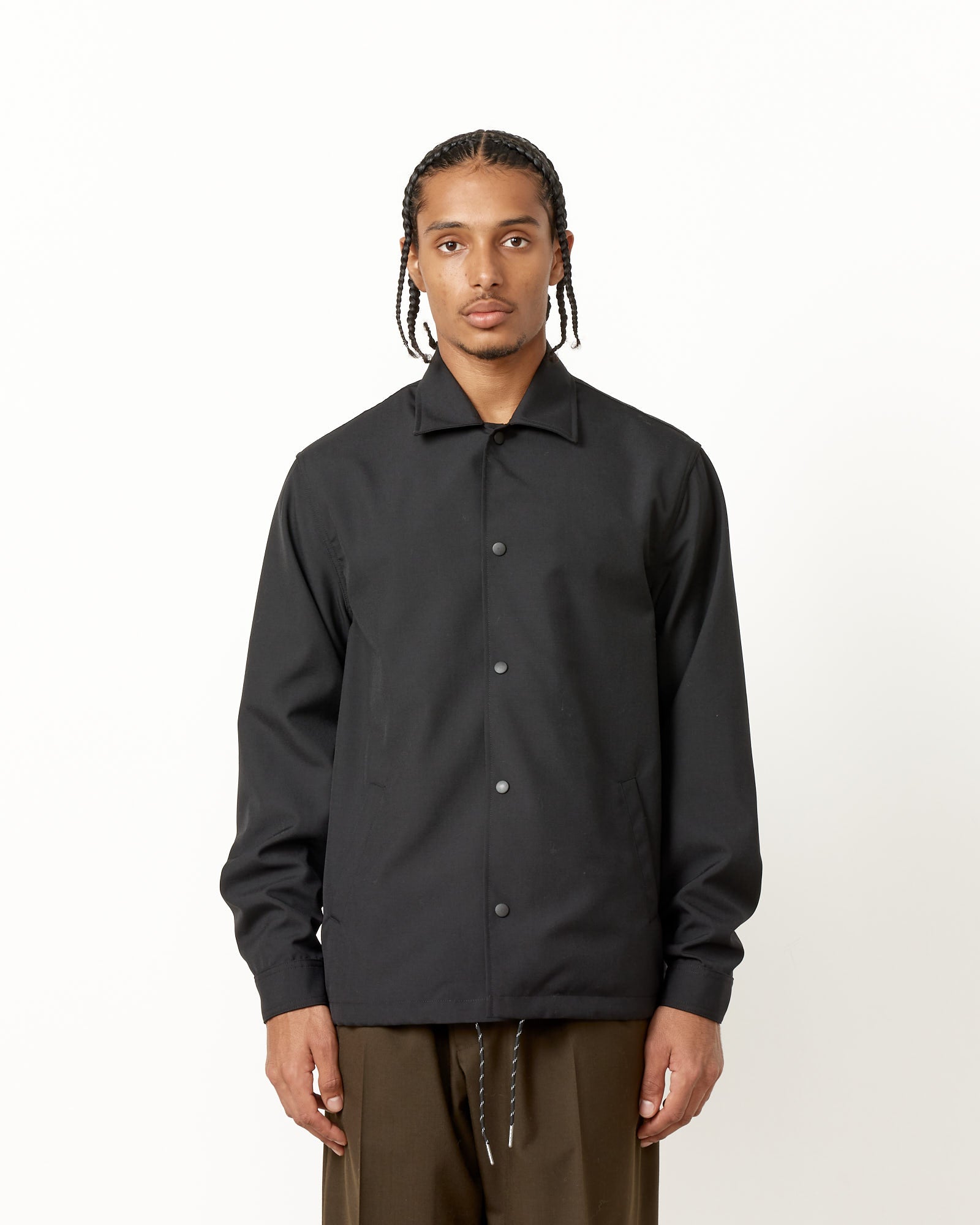 Forum Jacket in Tropical Wool Black