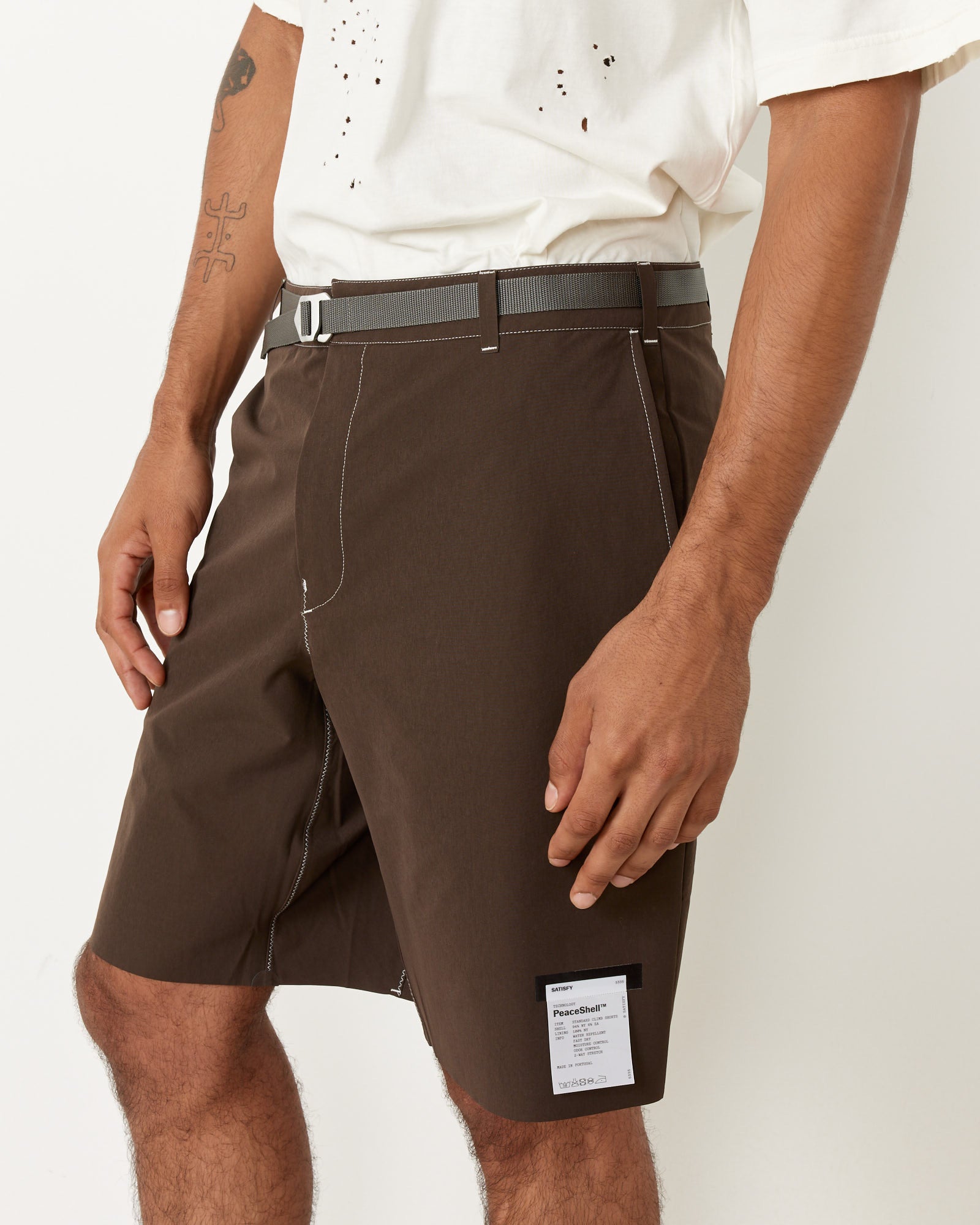 PeaceShell Standard Climb Shorts in Brown